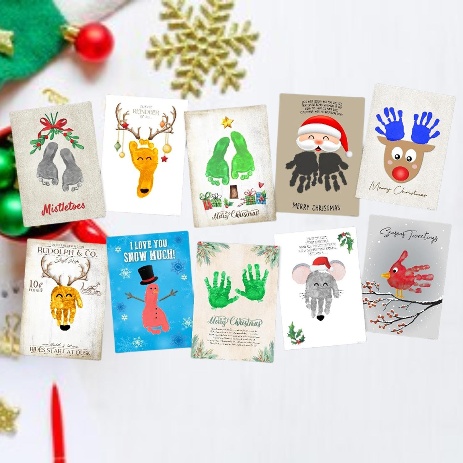 Hiumotan XL Size 6-Pack Imprint Cards & 2 Baby Handprint Ink Pads with Clean-Touch，Baby Inkless Hand and Footprint Kit,Baby Hand and Footprint Kit，Baby Footprint Kit，Baby Shower Gifts,Paw Print Kit,Newborn Essentials image number 4