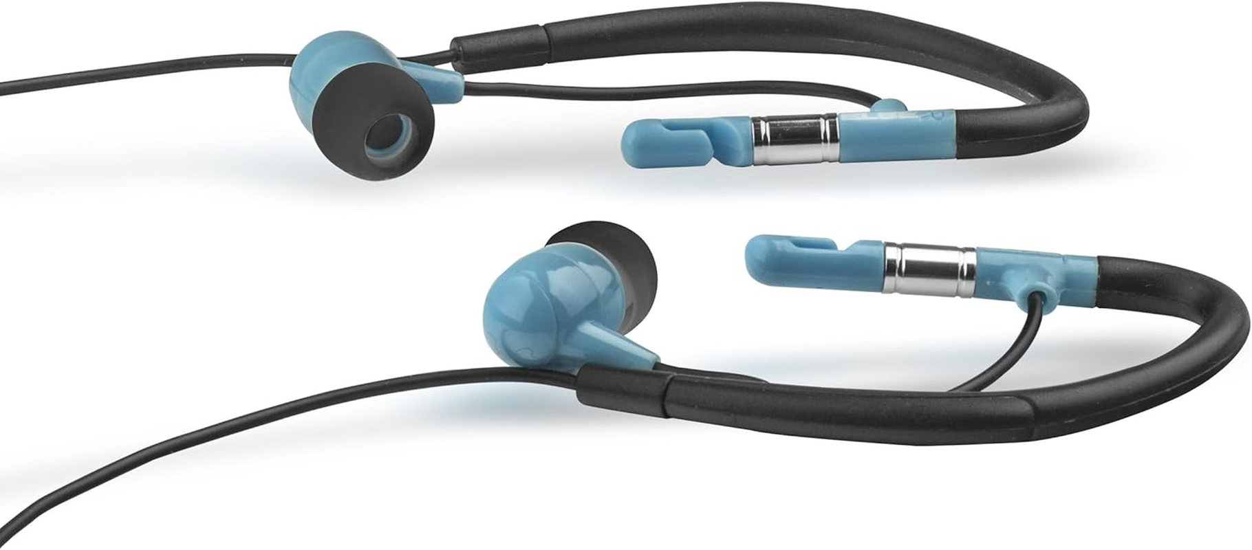 ELBE AU-009-DEP &ndash; Water Resistant Sports In-Ear Headphones &ndash; Black and Blue