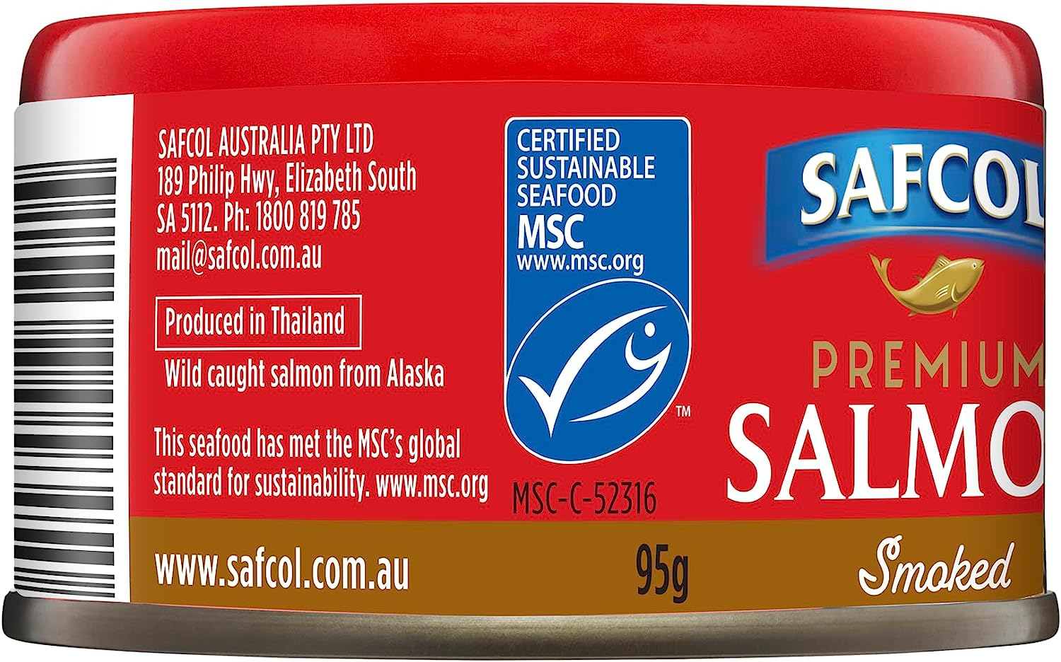Safcol Australia SAFCOL Premium Salmon Naturally Smoked 95G Can, 12 Pack, 1 X 1.14 Kg image number 3
