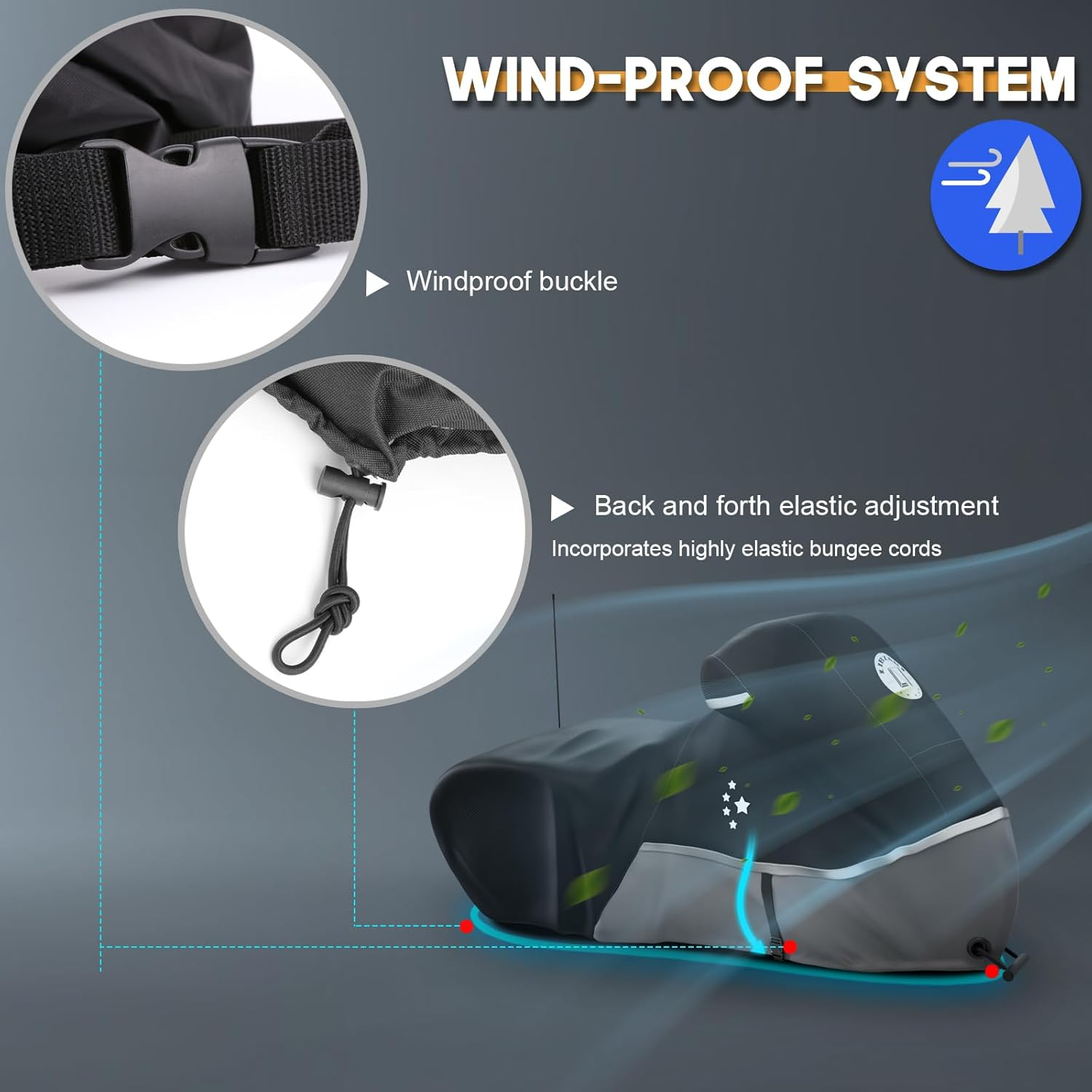 LIBZAKI Motorcycle Cover 96" XXL Vehicle Cover/Gray image number 2