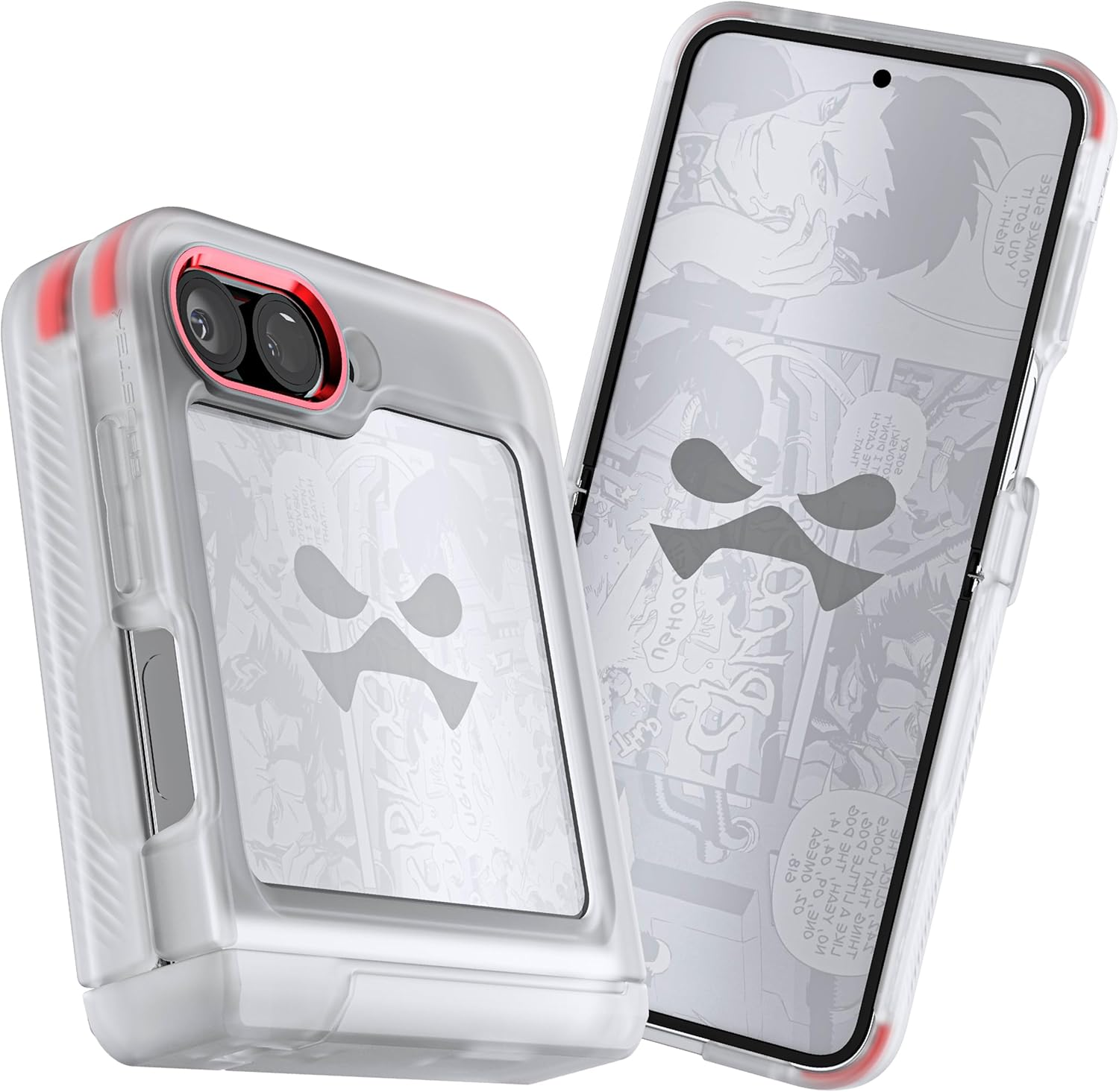 Ghostek Covert Clear Galaxy Z Flip 6 Case with Built-In Kickstand and Full Hinge Protection Shockproof Protective Phone Cover Designed for 2024 Samsung Galaxy Z Flip6 (6.7") (Smoke)