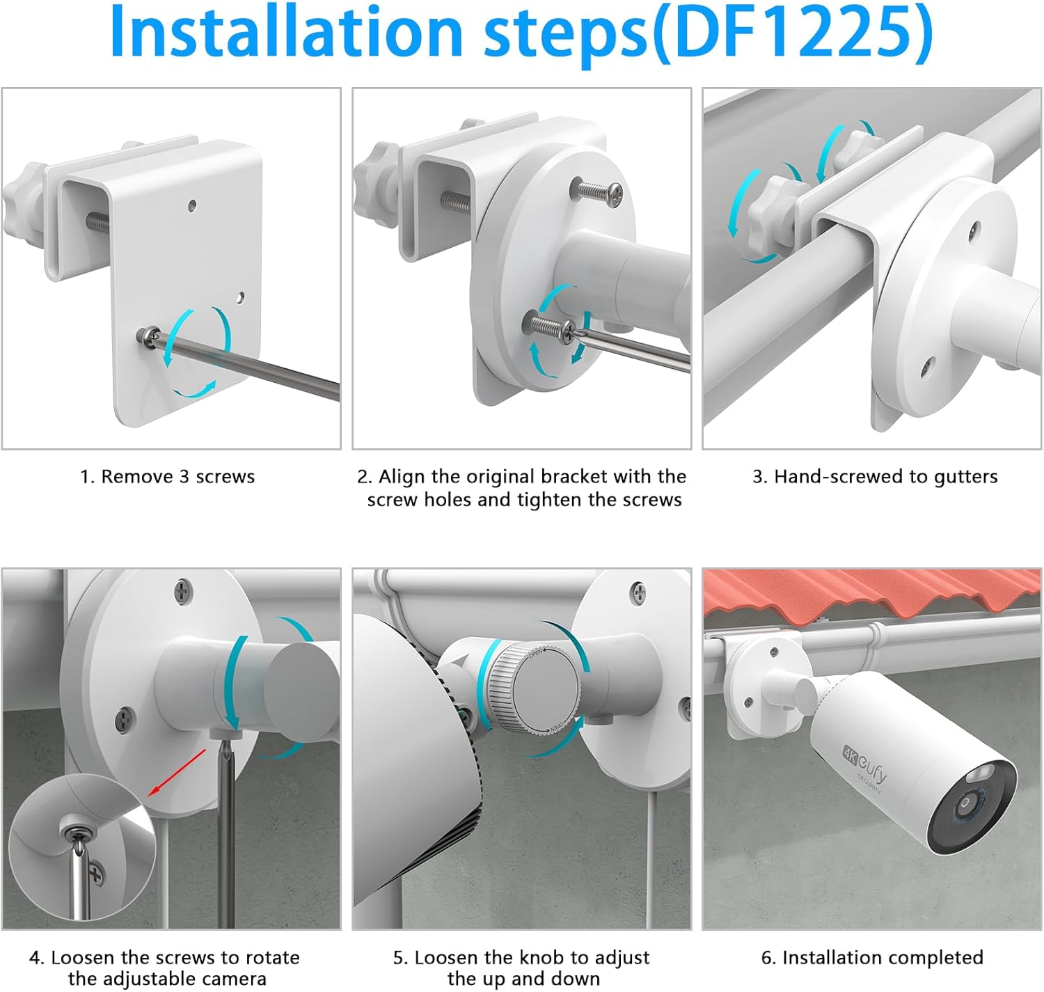 HOLACA Gutter Mount Compatible with Eufy Security Eufycam E330, Camera Mount for Eufycam E330, Gutter Mount image number 3