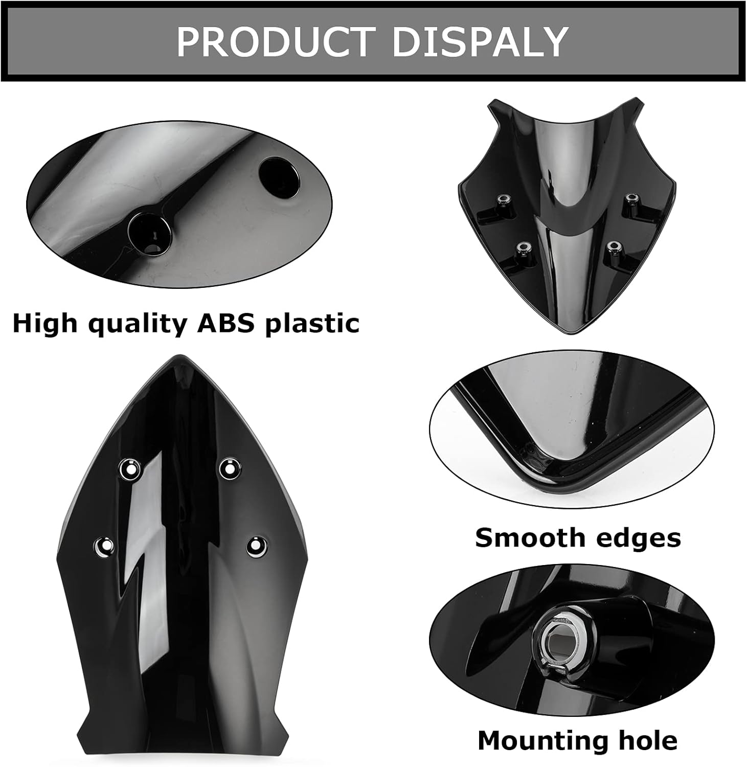 Windshield Windscreen Double Bubble for GSXS1000 GSXS1000F 2015-2021(Black) image number 5