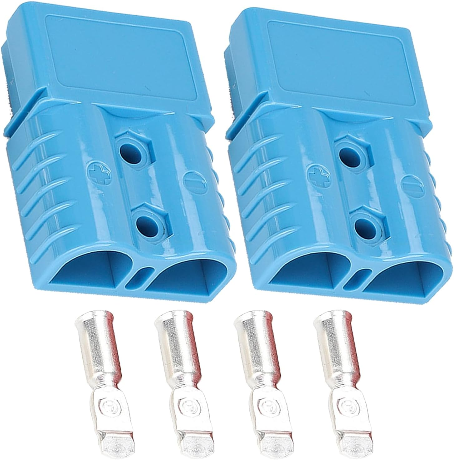 2 Sets 175A Wire Harness Plug Kit Plug Connectors Compatible with Anderson Battery Power Connectors Plug Wire Connectors Quick Connect Disconnect for Car Bike Motors (Blue) image number 2