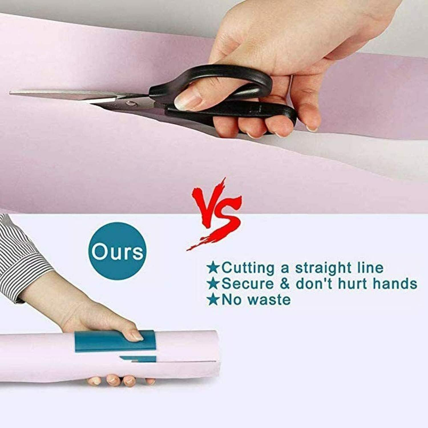 Wrapping Paper Cutter with Upgraded Sharper Blade, Sliding Paper Cutter Craft Seconds, Wrap Paper Cut Tools for Christmas & Birthday Gift image number 4