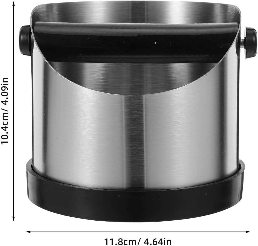 SHOWERORO Knock Coffee Grounds Holder - Stainless Steel Dump Bin - Coffee Grounds Espresso Accessories - Grind Waste Container - Tea Dregs Bucket image number 2