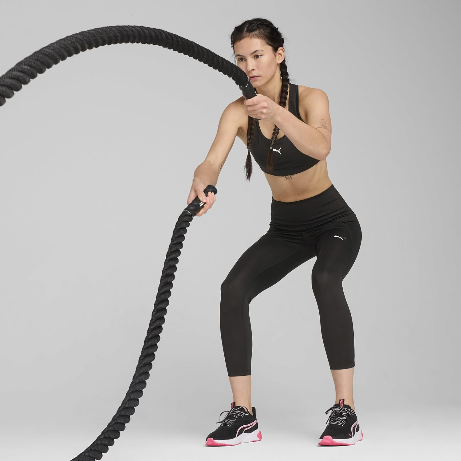 Puma Women'S 4Keeps Bra, Black/Small Cat, XL image number 1