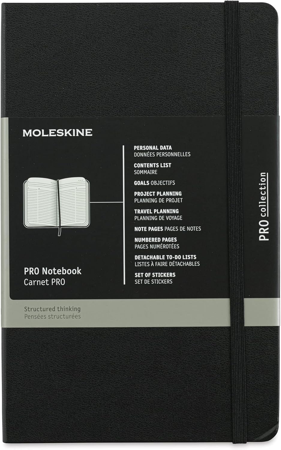 Moleskine - Professional Hard Cover Notebook - Large - Black