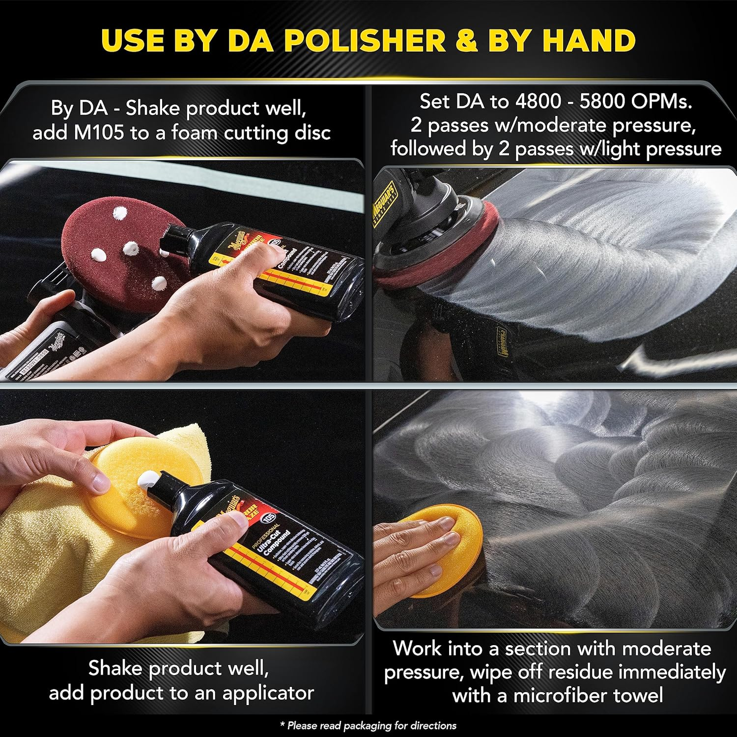 Meguiar'S M105 Mirror Glaze Ultra-Cut Compound - 8 Oz. image number 5