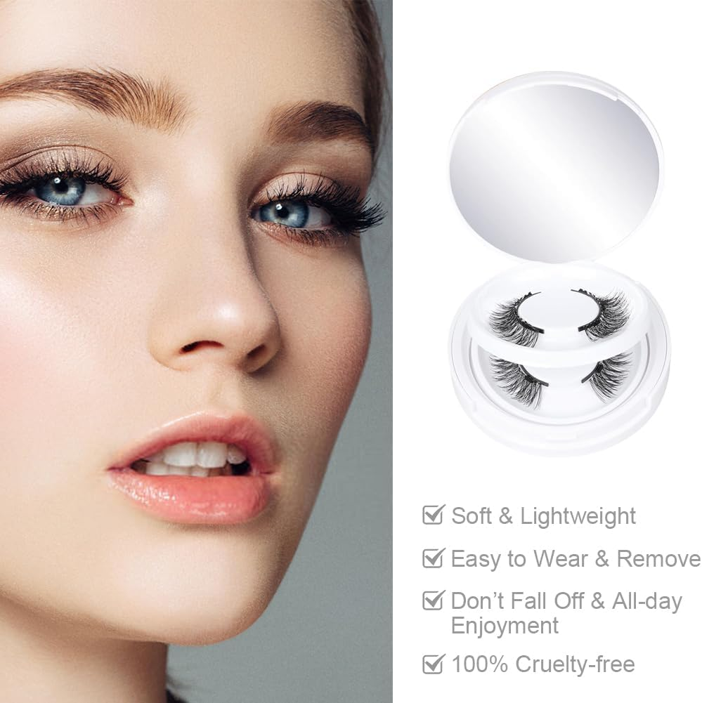 Reusable Magnetic Eyelashes Kit with Applicator - Magnetic Eyelashes Natural Look image number 4
