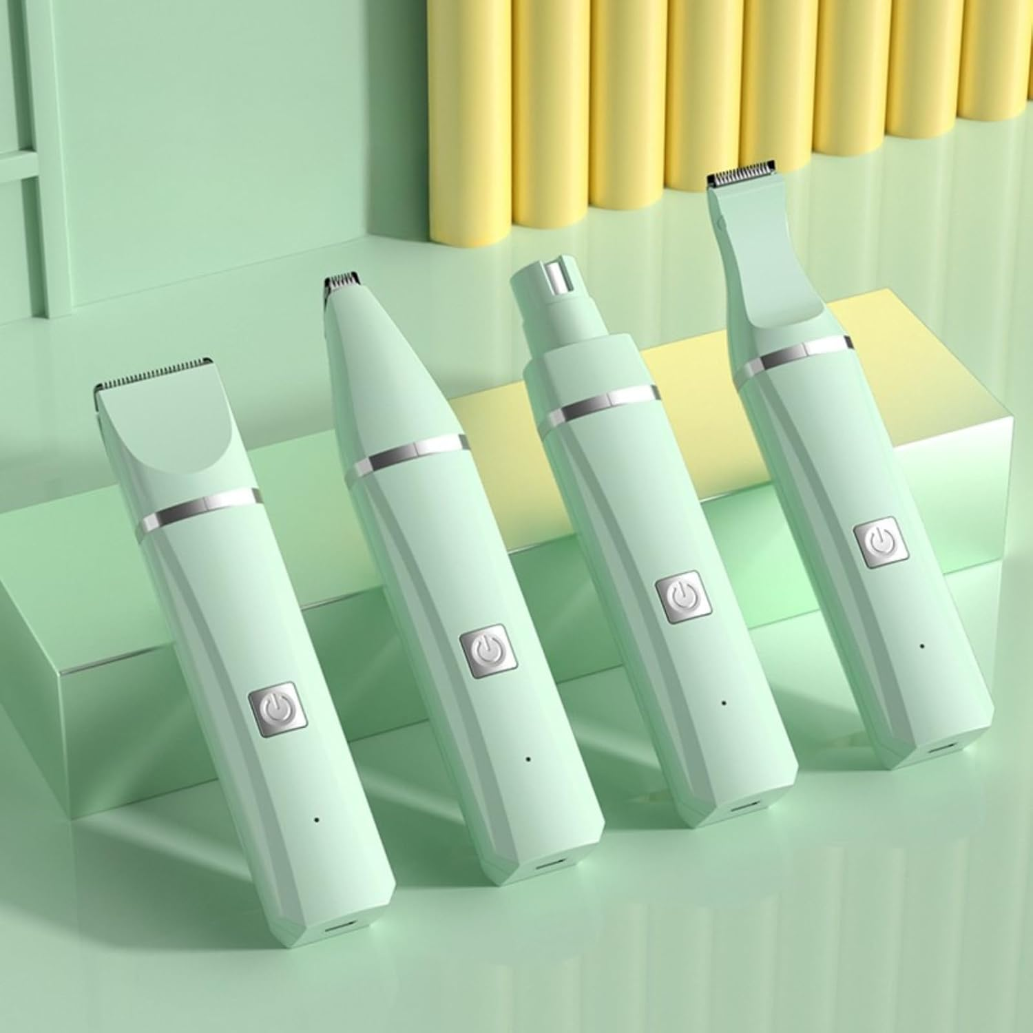 Dog Grooming Kit Professional 4-In-1 Electric Pet Grooming Kit, Dog Hair Clippers & Trimmer with 4 Detachable Comb Guides, USB Rechargeable Low Noise Cordless Haircut Clippers for Dogs & Cats, Pet Grooming Supplies & Trimmer Tool image number 5