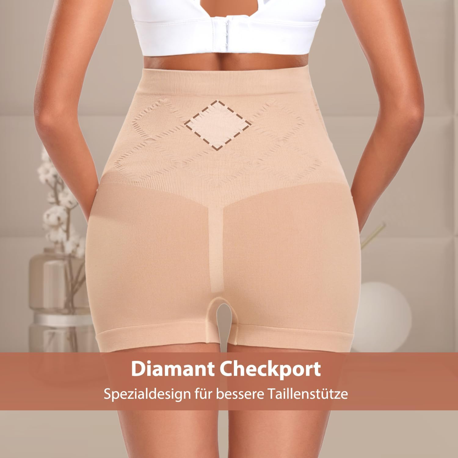 Women Seamless Shorts Maternity Shapewear High Waist Short Thigh Underwear image number 6