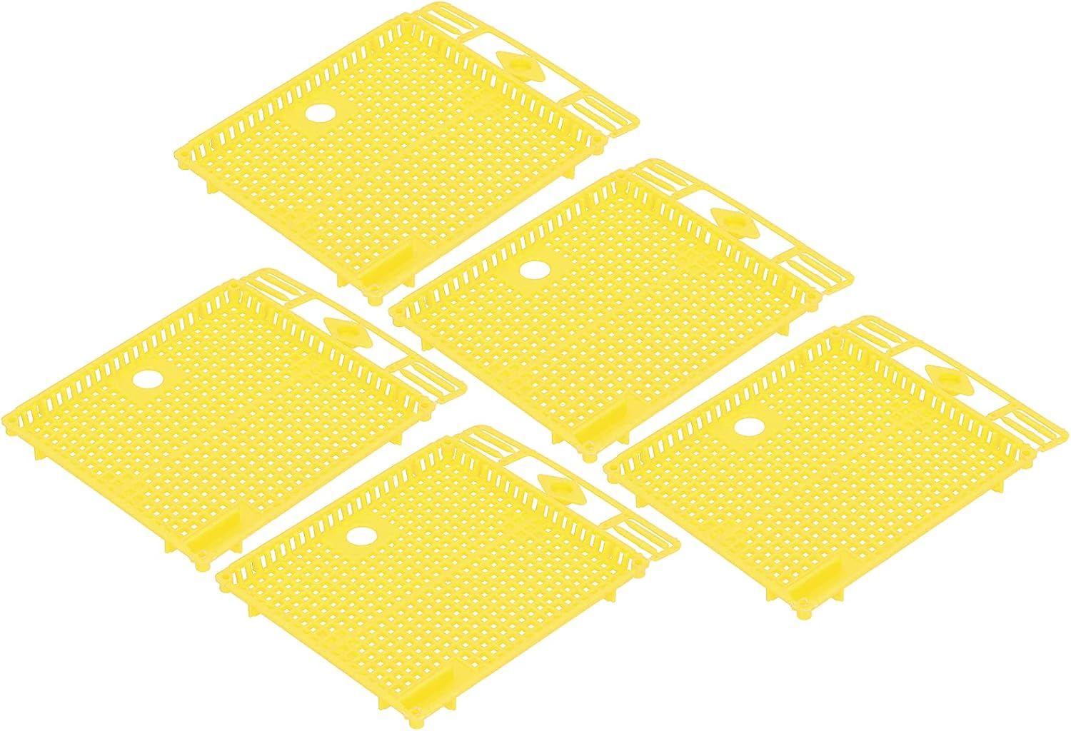 Queen Bee Cage 5 Pack Reusable Plastic Queen Isolator Beekeeping Tool Set for Hive Management Bee Colony Control and Queen Introduction Beekeeping Equipment (Yellow) - Green image number 3