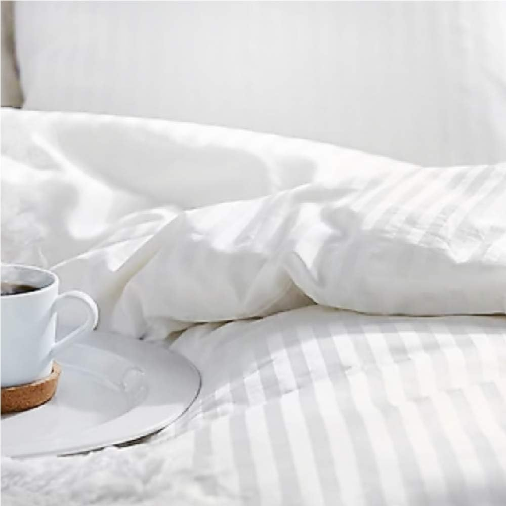 Luxor Linen Dreamfields 1000TC Ultra Soft Microfibre Quilt Cover Set (Quilt Cover, Two Pillowcase), White, Double image number 2