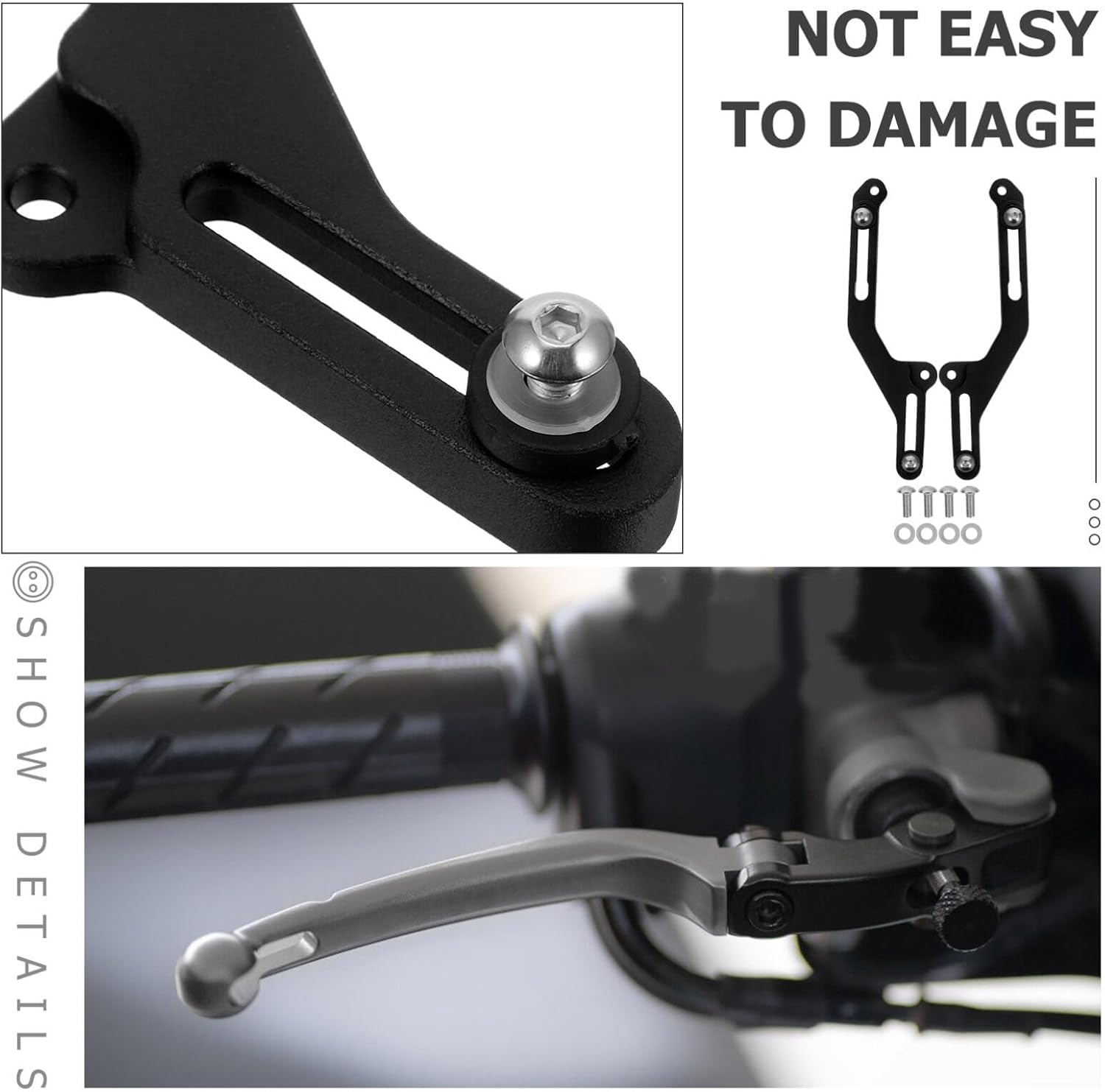 Iplusmile 1 Pair Motorcycle Windscreen Adjusters Windshield Support Bracket Compatible with Honda Transalp Xl750 2023 2024 image number 2