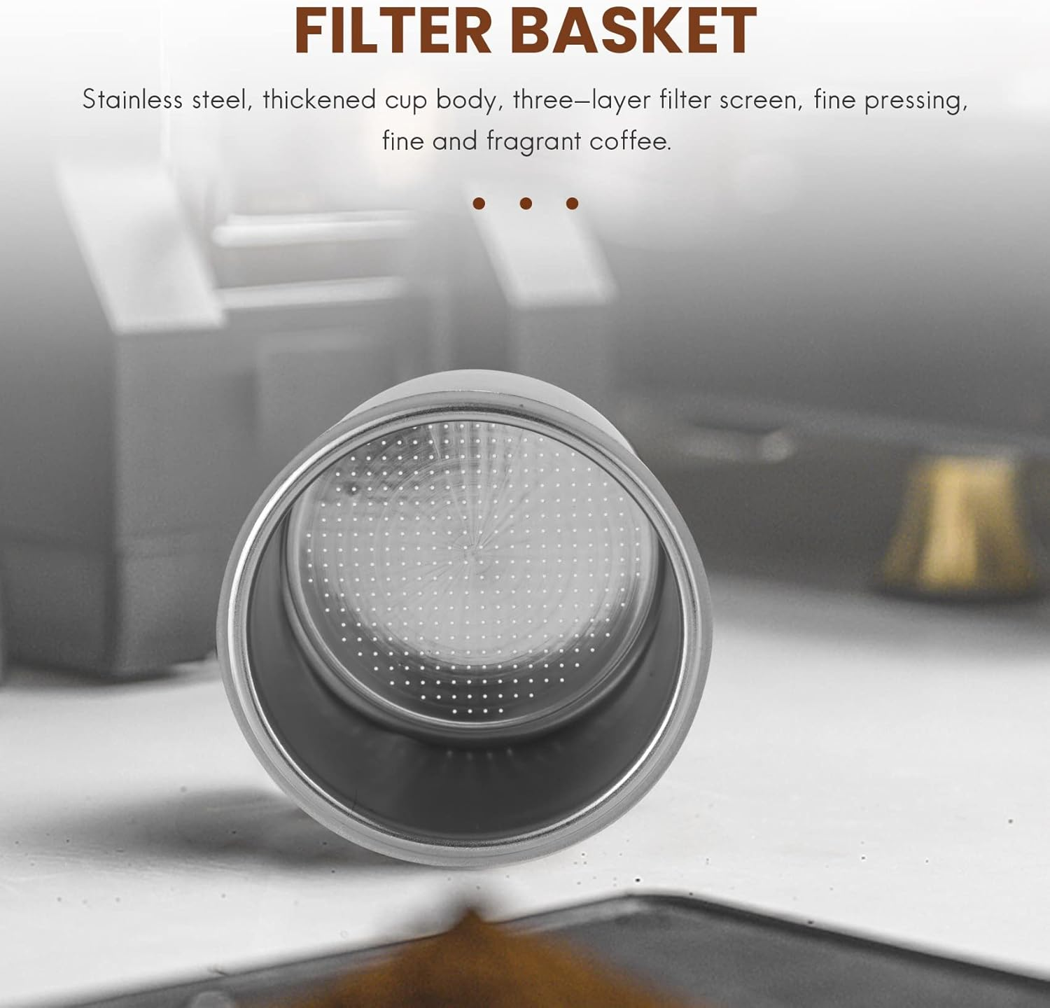 2Pcs 51Mm 4 Cups Filter Replacement Filter Basket for Coffee Bottomless Portafilter for EC680/EC685 Espresso image number 1