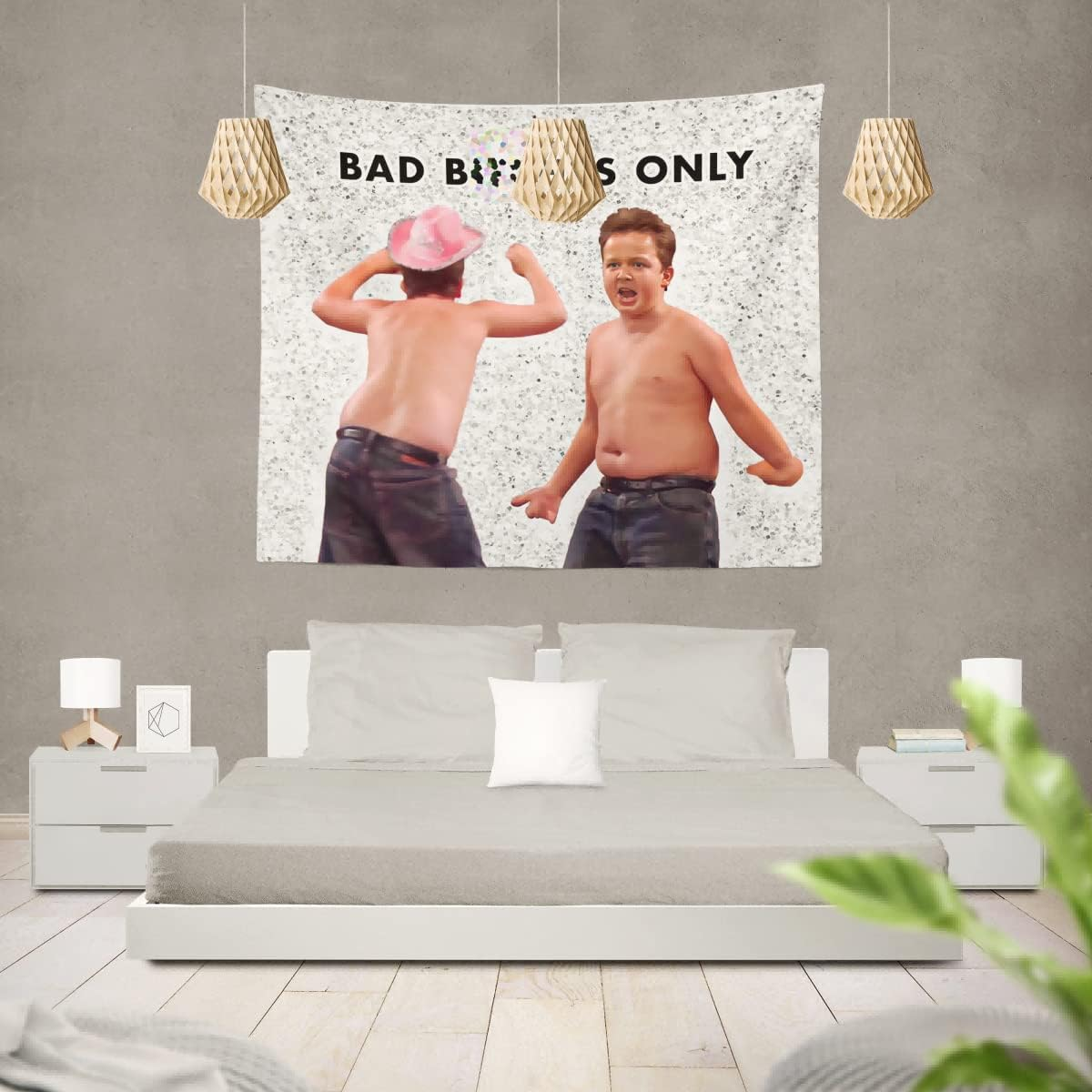 GOLEHS Gibby Bad Es Only Tapestry with Easy Hanging Kit, Funny Flag for College Dorm, Available in Sizes from 40" to 90", Skin-Friendly Soft High-Definition Meme Tapestry(Size:40"&times;30")