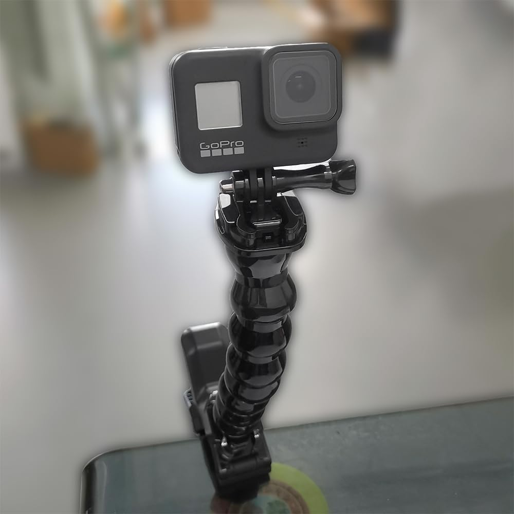 Desk Clamp Mount with Gooseneck Arm, Compatible with Gopro Hero 12/11/10/9/8/7/6/5/4/3, Akaso EK7000, Arlo Action Cameras image number 2
