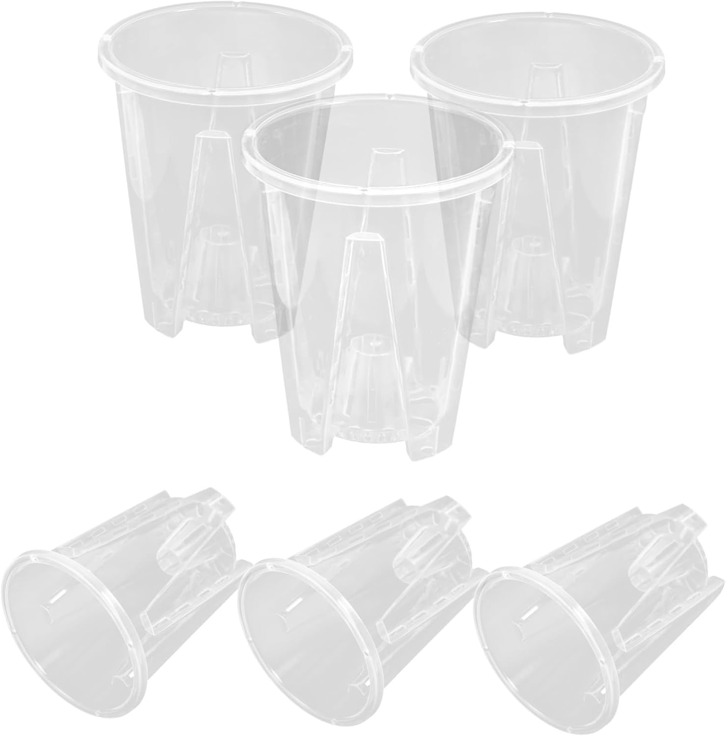 Milisten 6Pcs Plastic Breathable Planters for Orchids Nursery Pots Drainage for Indoor Outdoor Planting image number 2