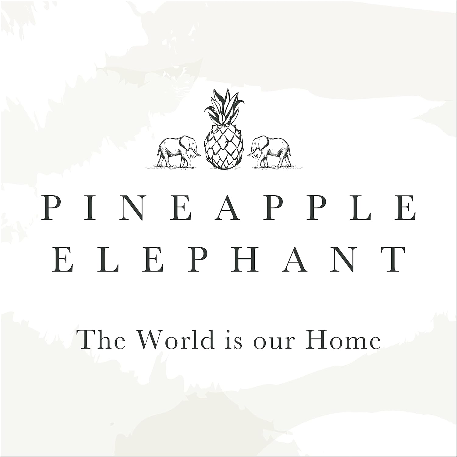 Pineapple Elephant Muscat Waffle Single Duvet Cover Set with Pillowcases White