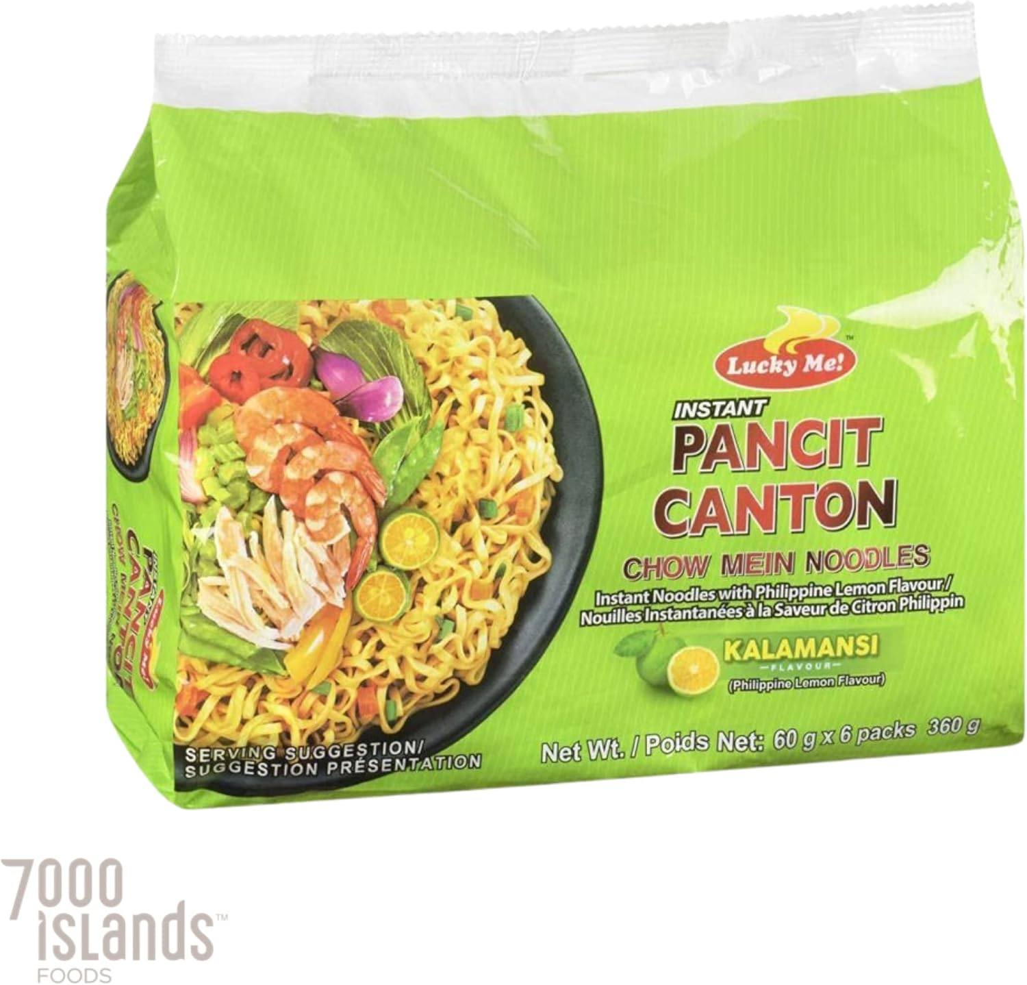 Lucky Me! Pancit Canton Instant Noodles Chow Mein 12X60G (Kalamansi Flavor) image number 4