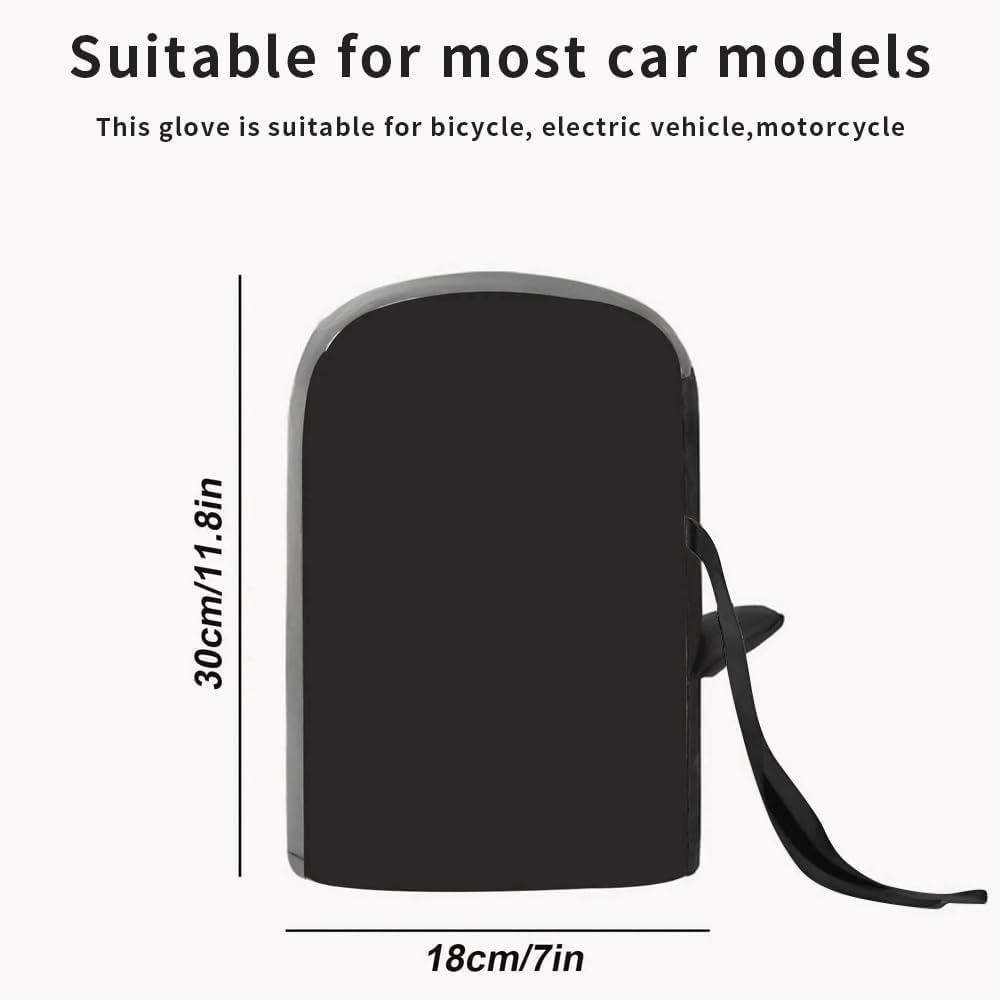 B-Qtech Winter Scooter Gloves, Motorcycle Hand Warmers, Winter Thickened Plush Handlebar Cover, Waterproof & Windproof Warm Gloves with Reflective Stripes image number 5