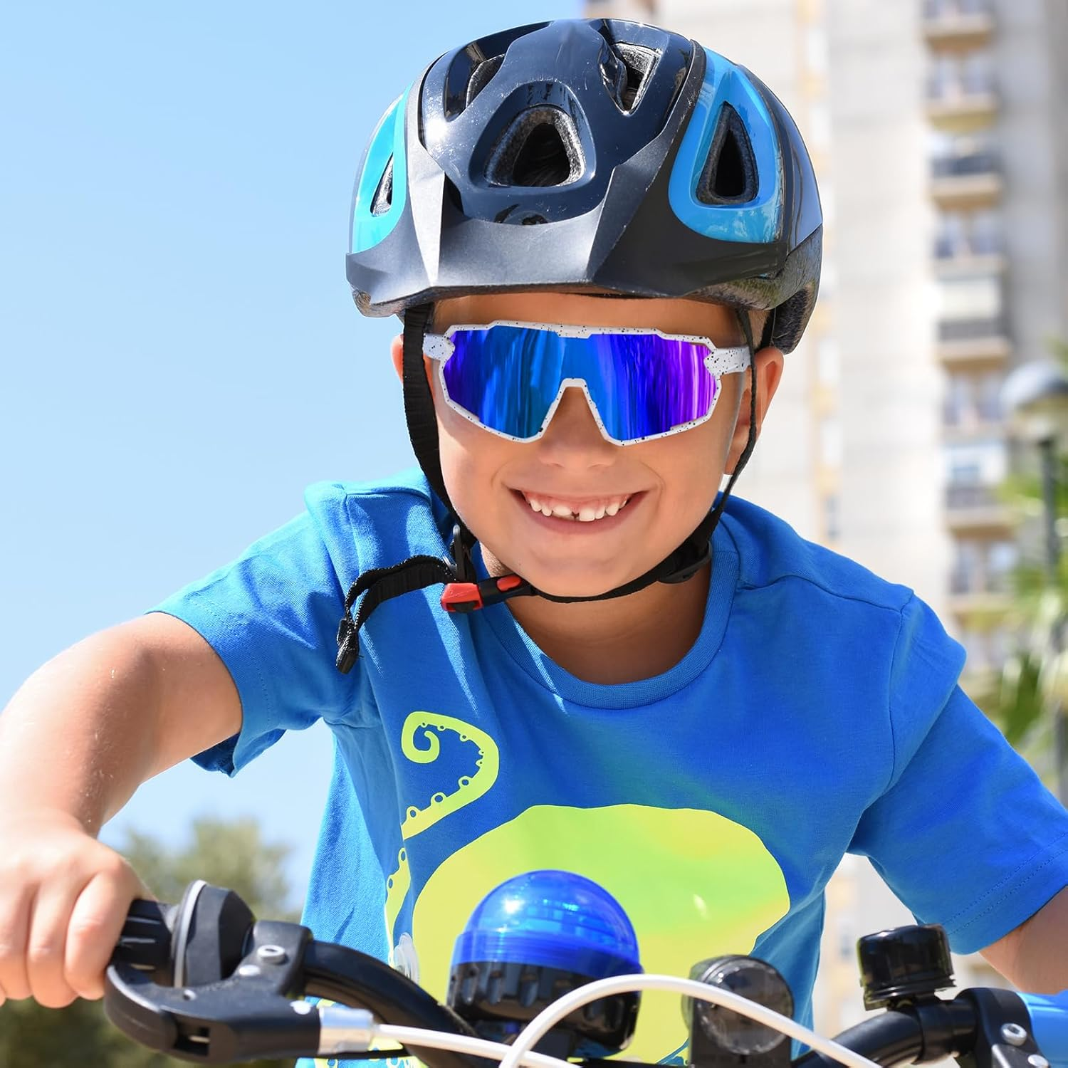 Kids Sunglasses Polarised - UV400 Youth Cycling Sun Glasses for Boys & Girls (Ages 6-15) Children Cycling Cricket Baseball Sports Shades image number 1