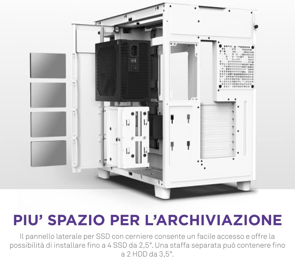 NZXT H9 Elite CM-H91EW-01 Dual-Chamber ATX Mid-Tower PC Gaming Case Includes 3 X 120Mm F120 RGB Duo Fans with Controller Glass Front, Top & Side Panels 360Mm Radiator Support White