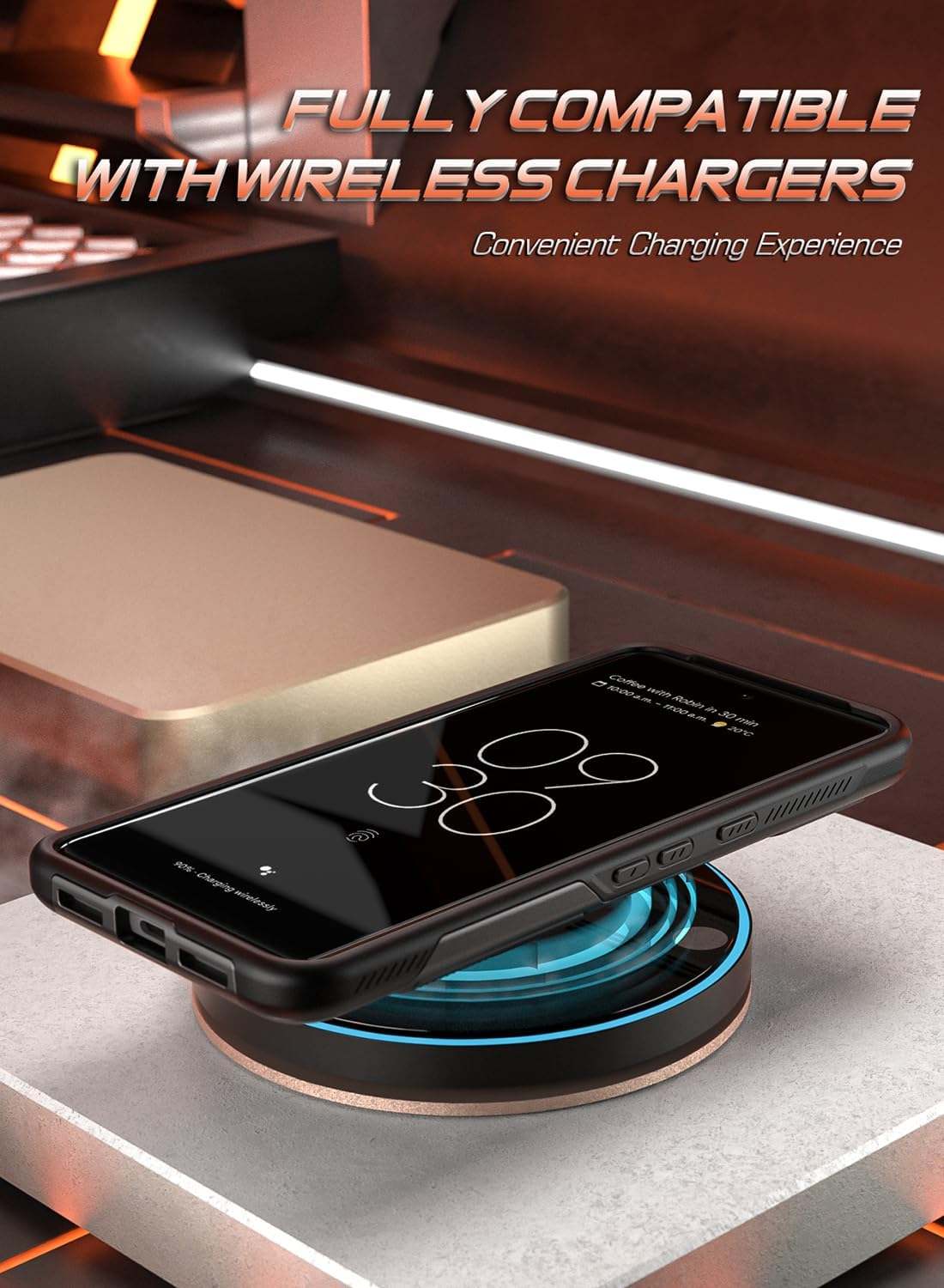 Poetic Neon Series Case Compatible with Google Pixel 8 Pro 5G 6.7 Inch, Dual Layer Heavy Duty Tough Rugged Light Weight Slim Shockproof Protective Cover Case, Black - Black image number 3