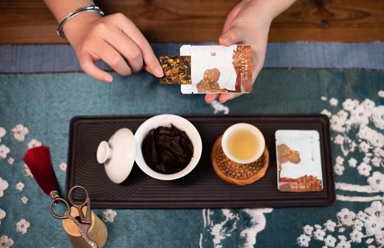 Fuding Osmanthus White Tea 100G Charming Floral Aroma Natural Smooth Sweetness Herbal Taste Healthy Tea Beverage image number 1