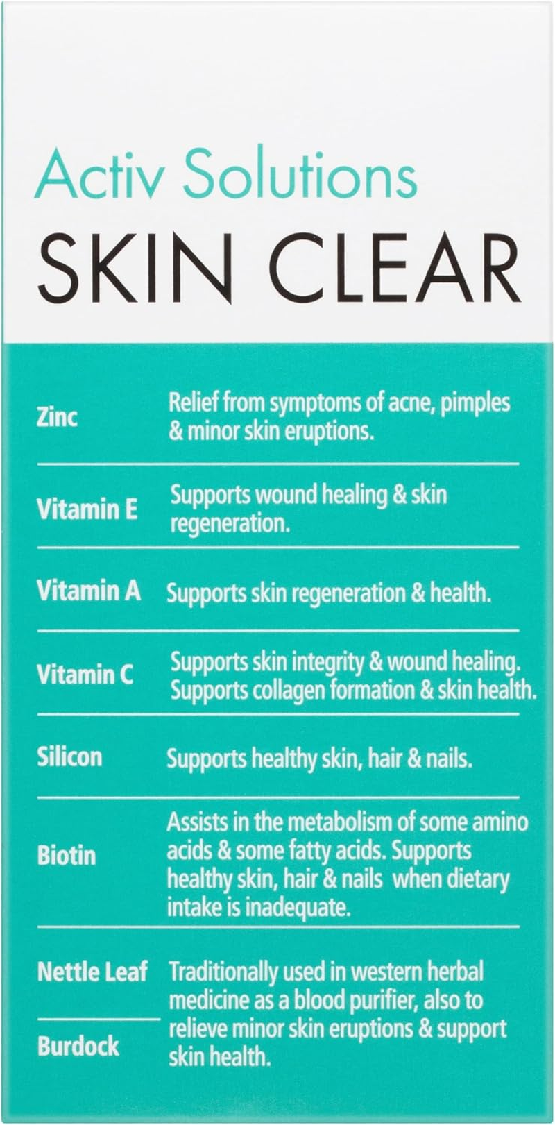 Nature'S Way Beauty Activ Solutions Skin Clear 60 Tablets image number 2