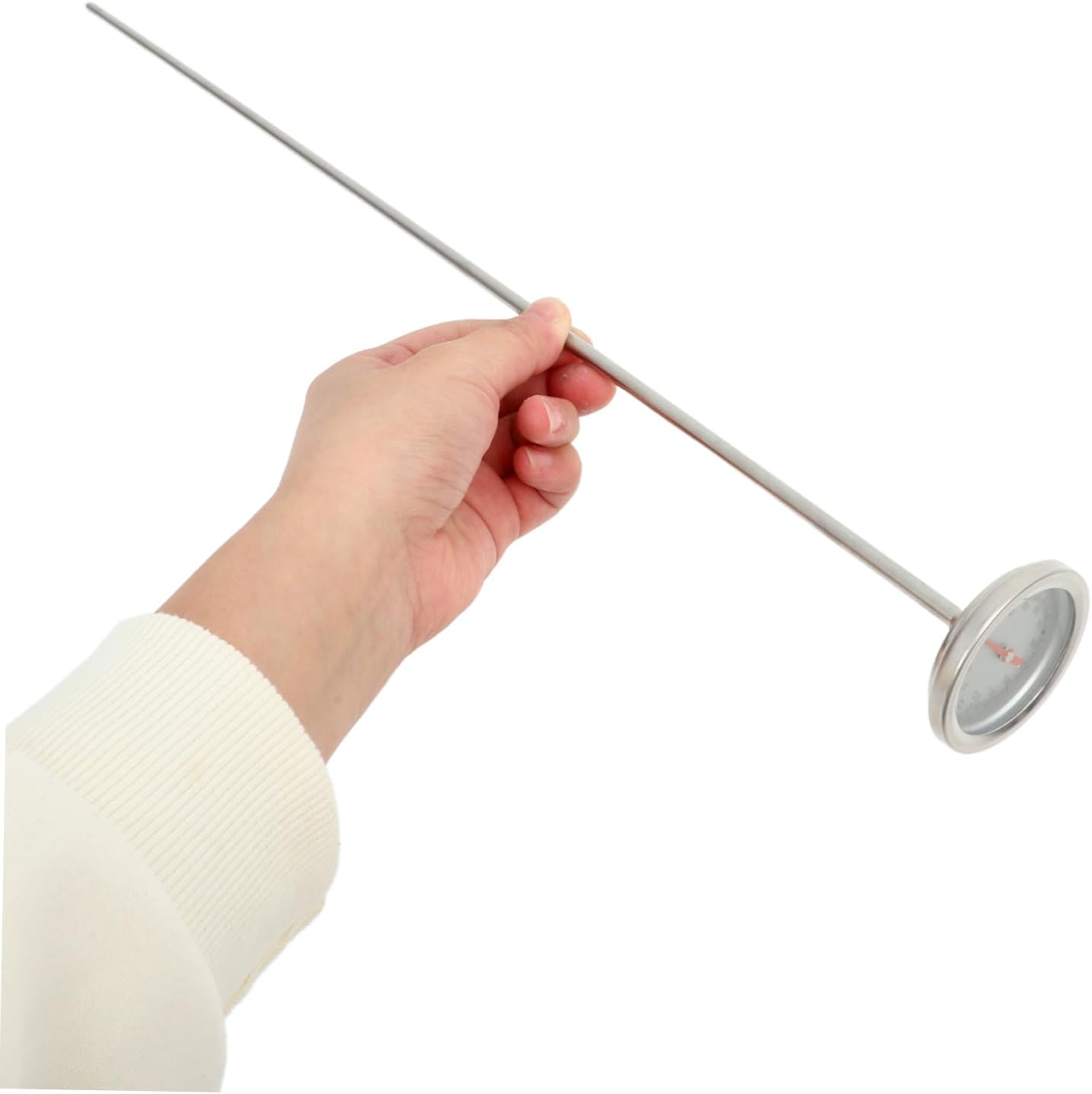 IWOWHERO Compost Soil Thermometer Probe for Garden and Outdoor Use 30Cm Long Stem Double Metal Stainless Steel Soil Temperature Measuring Tool image number 2