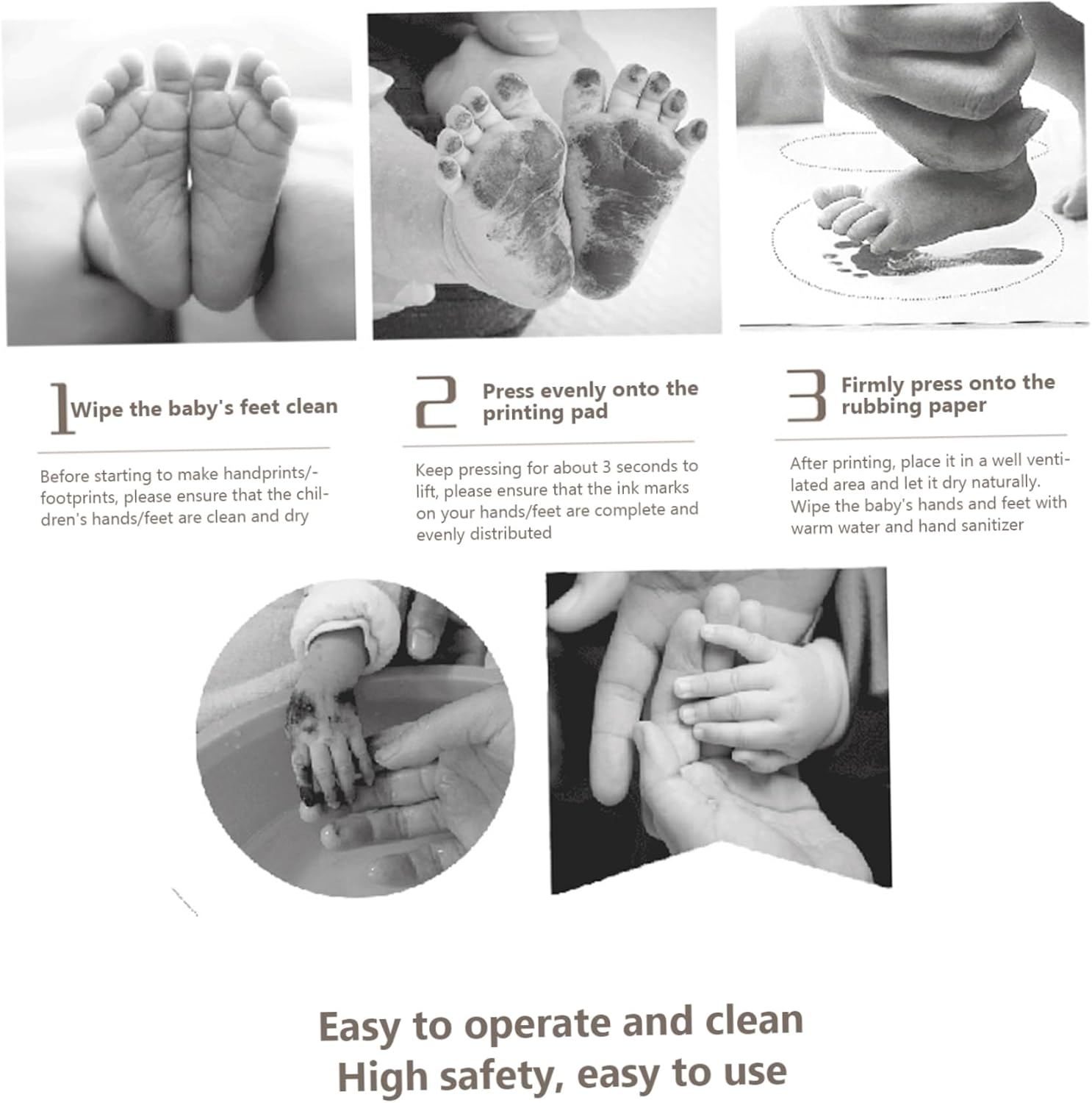 Baby Footprint Kit & Handprint Kit with 1 Clean-Touch Ink Pad and 2 Imprint Cards for Pet Dog Paw Print New Parents Dog Paw Print image number 3