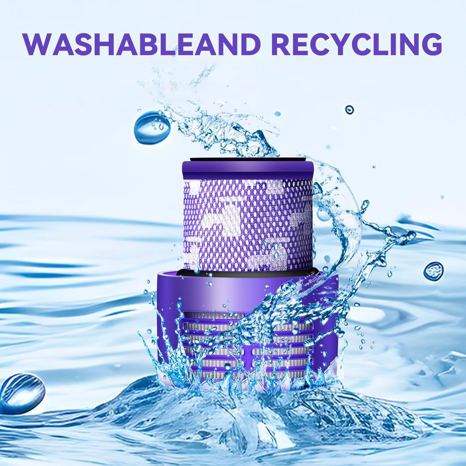 V11 Vacuum Filters Replacement Parts Compatible with Dyson V11 Torque Drive V11 Animal/Complete/Extra V15 Detect V15S Detect Submarine Vacuums, 2 Pack HEPA Filter Replace Part 970013-02 image number 1