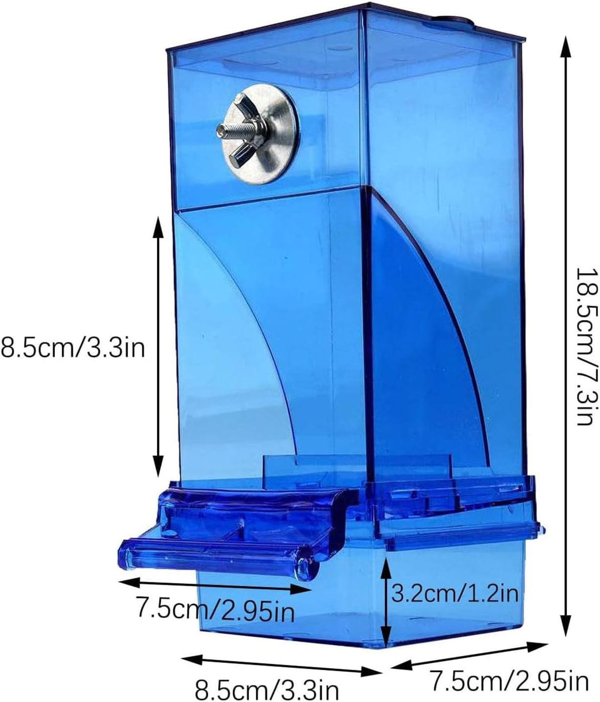 No Bird Feeder for Cage,Automatic Clear Acrylic Parakeet Feeder | Parrot Foraging Feeder for Cockatiel, Bird Cage Accessories for Most Birds Parrots Canaries Cockatoos image number 3