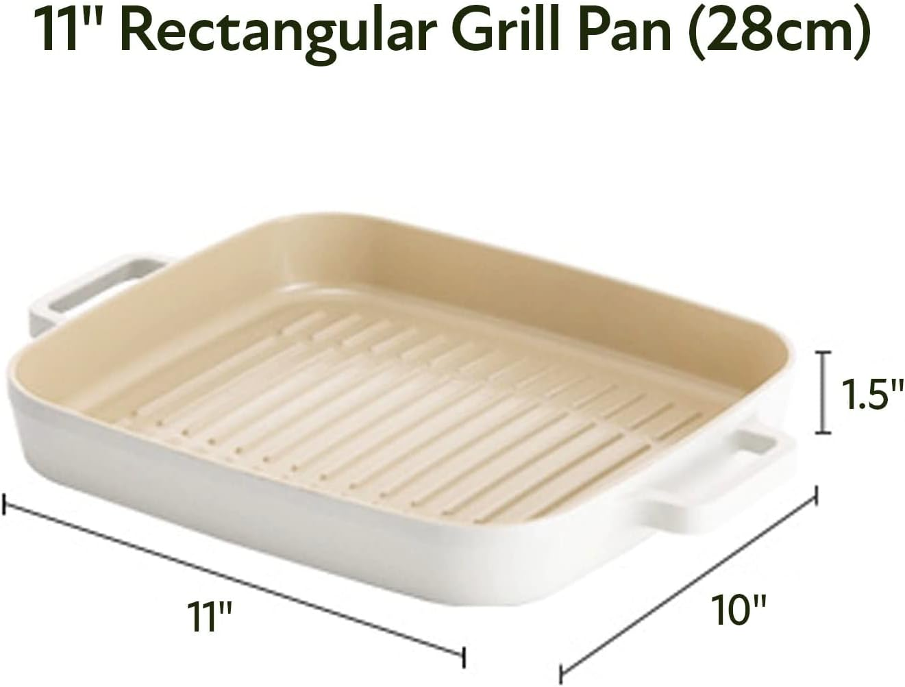 Neoflam Fika IH Induction Non-Stick Grill Pan 26Cm, Bone image number 3