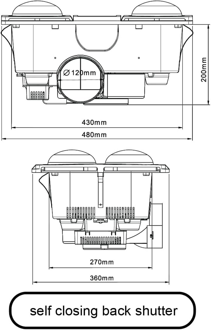 Modura Alllux4 Bathroom 3-In-1 Heater Fan Exhaust 16W Tricolour LED Panel 4X275W Infrared Instant Heat (White) image number 4