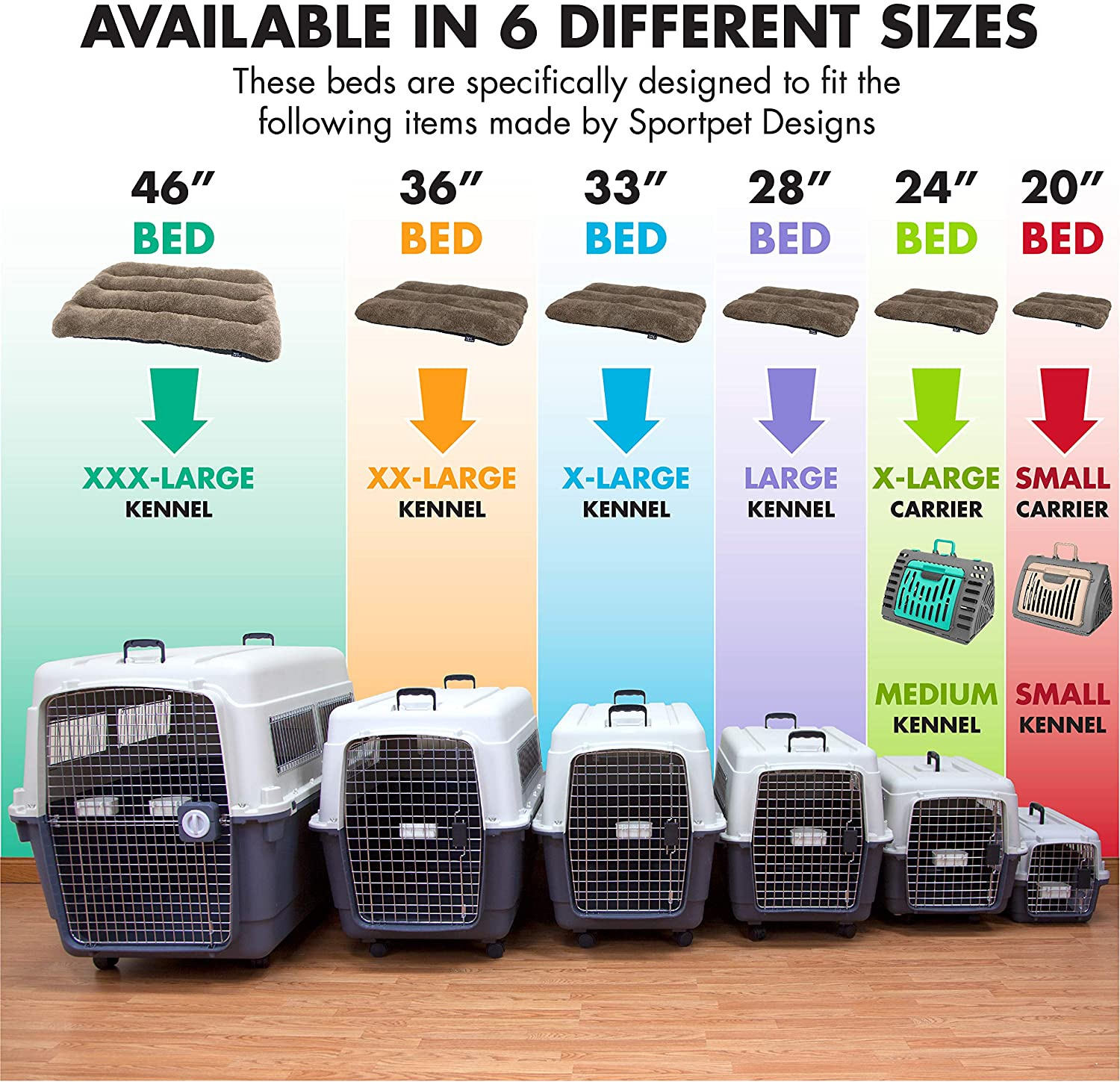 Sportpet Designs Waterproof Pet Bed - Fits Sportpet Plastic Dog Kennel (Pack of 2) image number 6