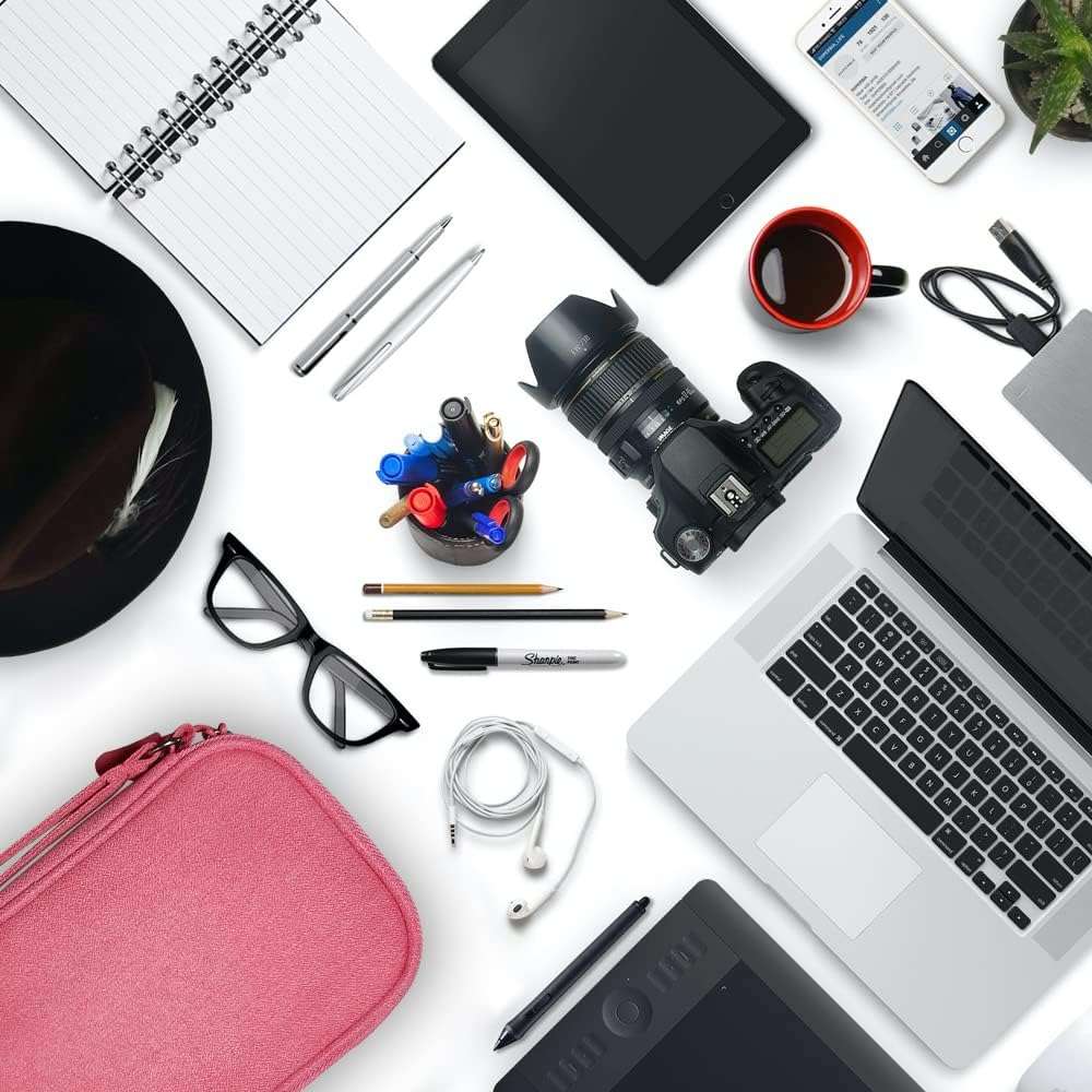 Electronics Organizer Bag Pouch Cable Charger Organizer Travel Shockproof Cord Carrying Case for Earphone Powerbank USB Hard Drive SD Card ( image number 3