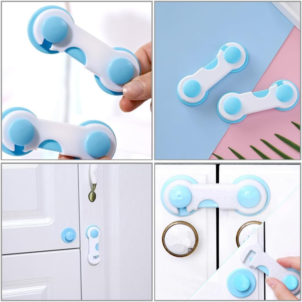 15-Pack Blue Cabinet Locks for Babies,Afzoryxn Cabinet Drawer Door Latches,Child Proof Locks,Proof Cabinet Locks,Cabinet Door Locks for Baby Proof and Child Safety,For Cabinets Doors,Pantry,Wardrobe. image number 1