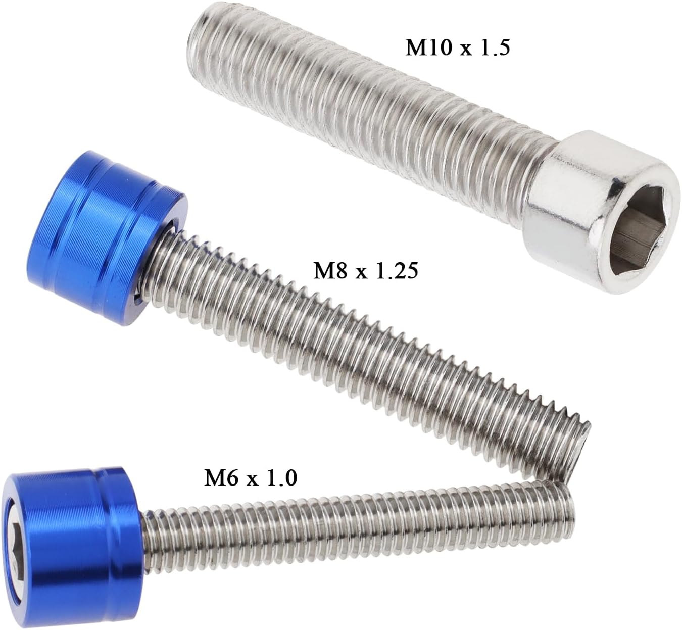 Windance 2Pcs CNC Aluminum Alloy Swing Arm Spools Sliders Stand for Motorcycles Scooters Electric Bicycles with 6Mm 8Mm 10Mm Screws, Swingarm Bobbins (Blue) image number 1