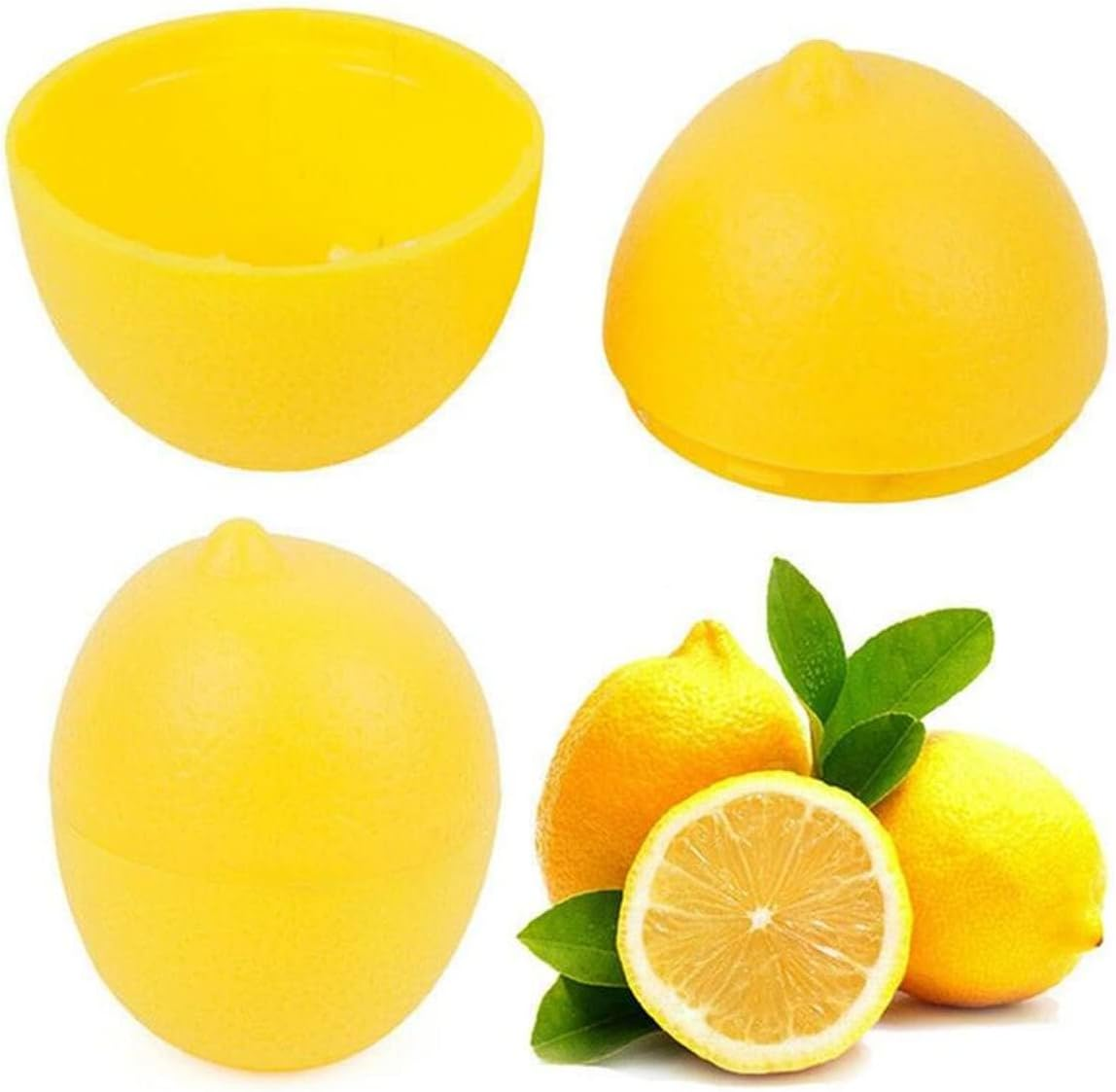 AISIBO Lemon Storage Containers, Lime Saver Fresh Set and Line Lime Saver Fresh Keeper Fruit Storage Holder for Fridge