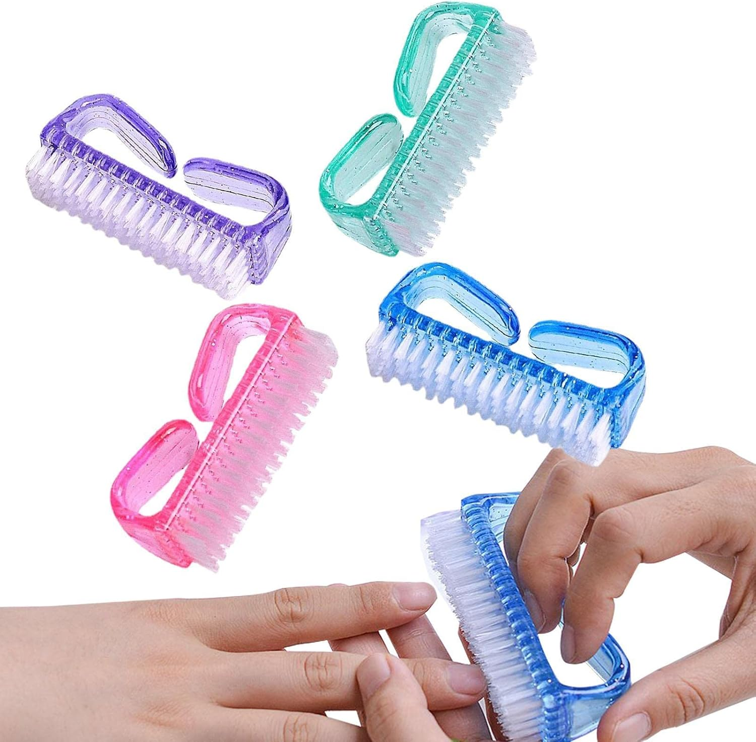 Nail Brushes for Cleaning, Nail Scrub Brush with Handle, Brushes Cleaner, Hand Scrub Cleaning Brush Kit for Toes, Shower, Garden,Pet, for Kids & Women & Men image number 5