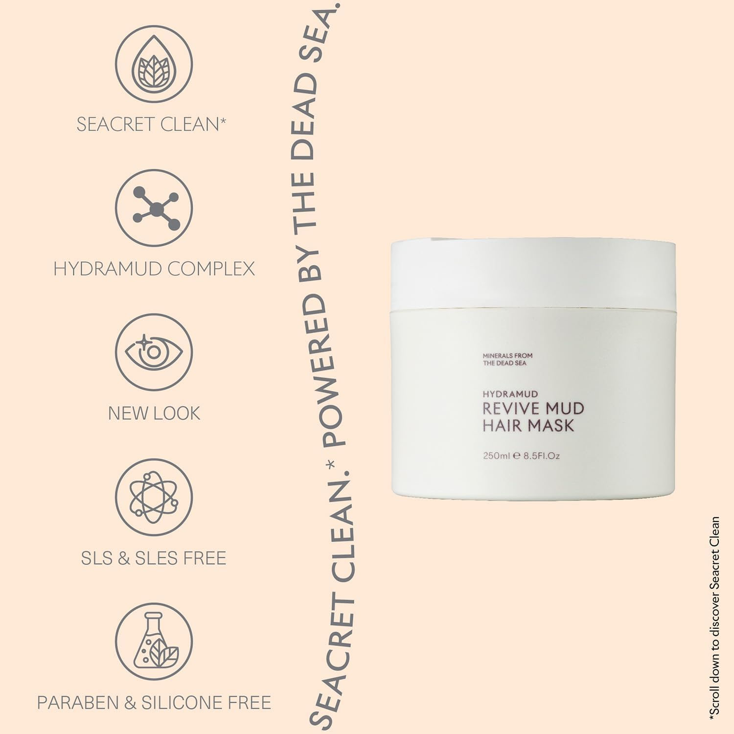 Seacret Mineral-Rich Reviving Mud Hair Mask 8.5 Oz