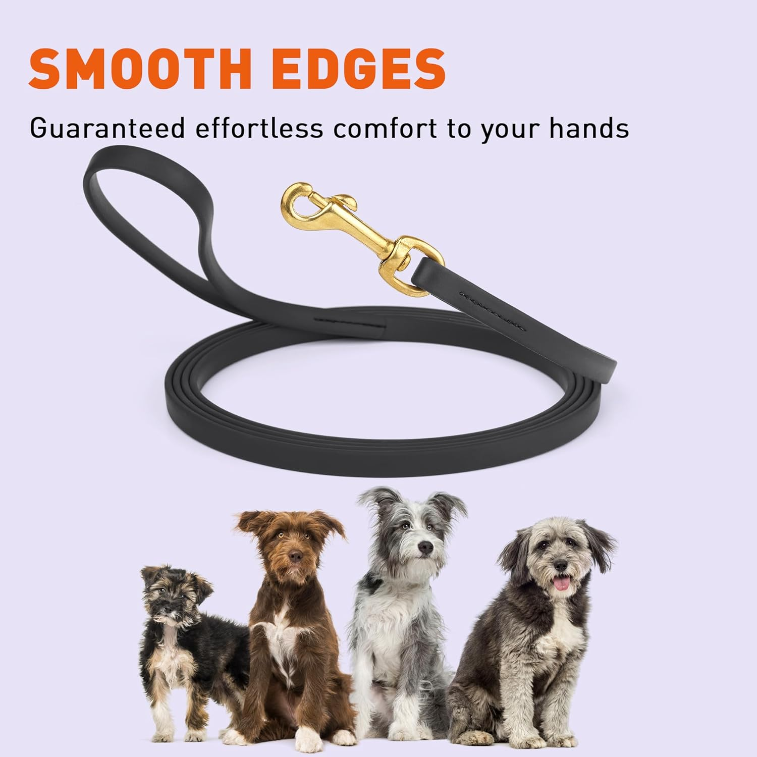 Viper V36330-1 Biothane Working Tracking Lead Leash Long Line for Dogs 2 Colors and 6 Sizes, Black, 1/2" X 33Ft image number 3