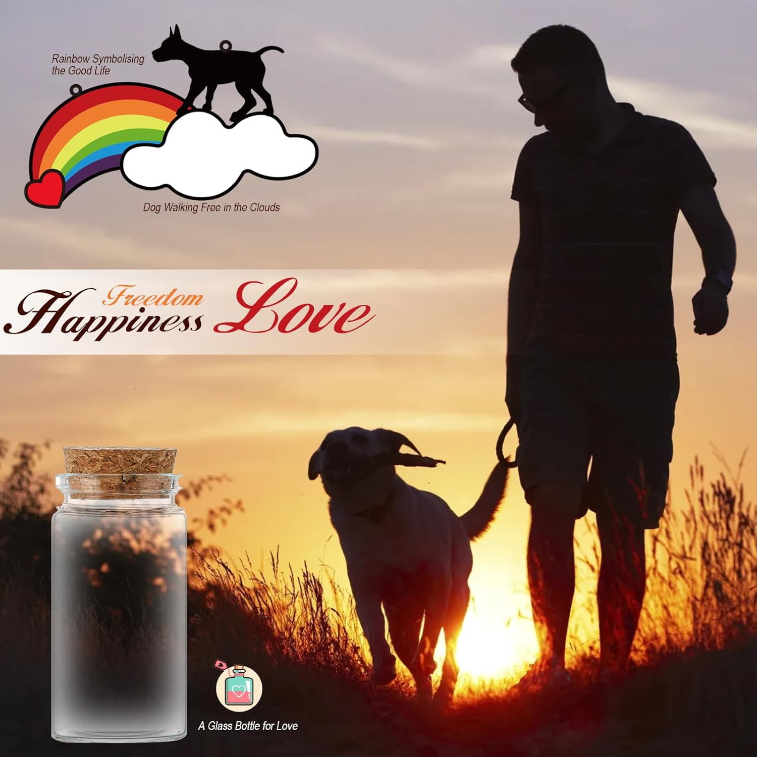 Pet Memorial Frame for Dogs, Rotating Wooden Dog Picture Frame Set 4X6 for Mom Dad - Dog Bereavement Remembrance Photo Frame in Loving Memory - Pet Sympathy Gifts for Loss of Dog, Double-Sided Display-Horizontal image number 1