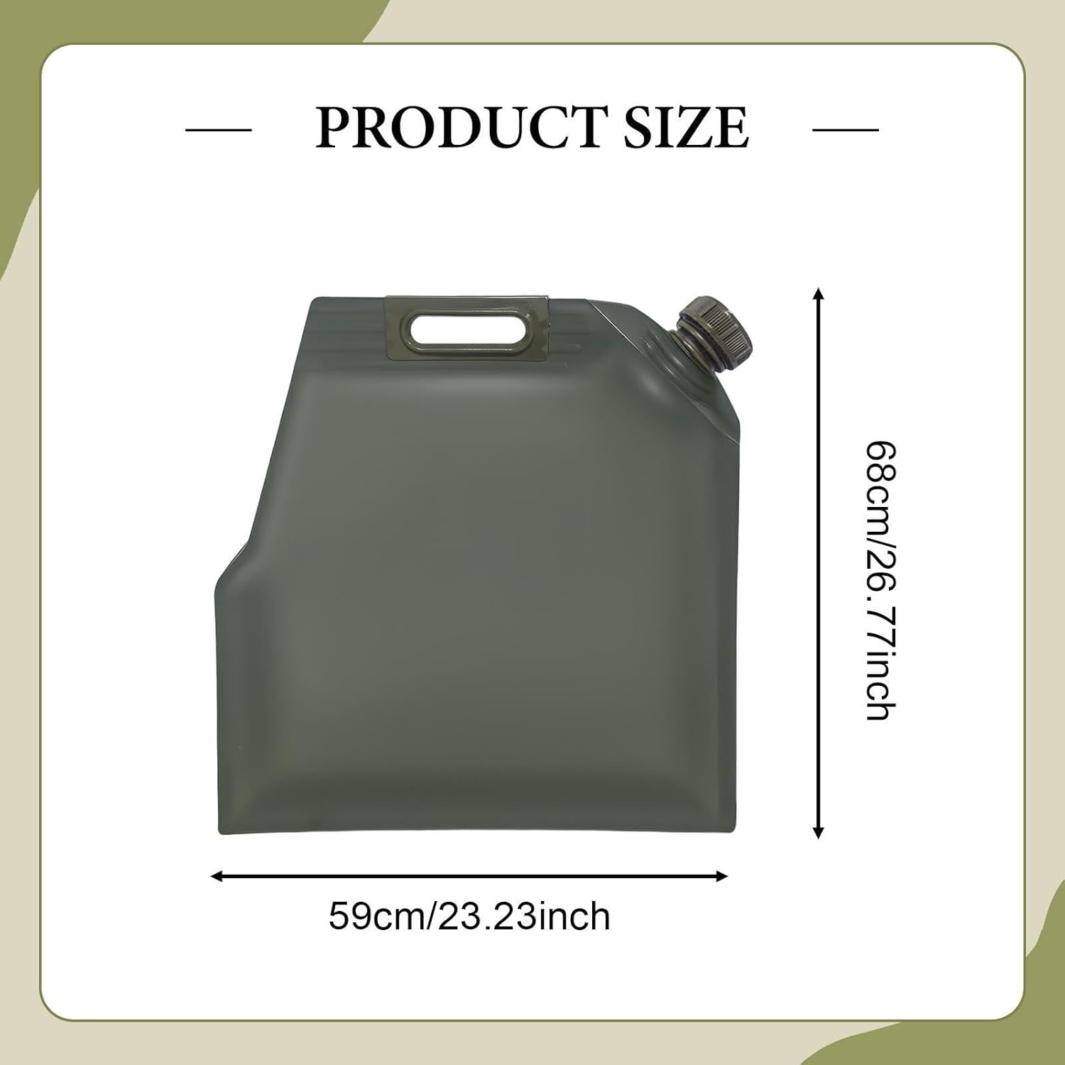 Soft Oil Bag Bladder Sturdy Foldable Convenient Portable Fuel Container with Handle for SUV RV Car Vehicle Motorcycle, 30L image number 2