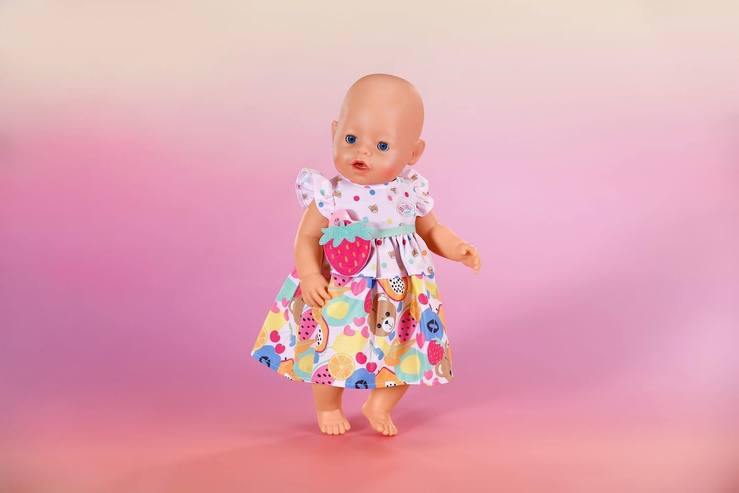 BABY Born Fruit Dress, Cute Outfit with Strawberry Buckle Belt for 43Cm Dolls, 838303 Zapf Creation image number 1