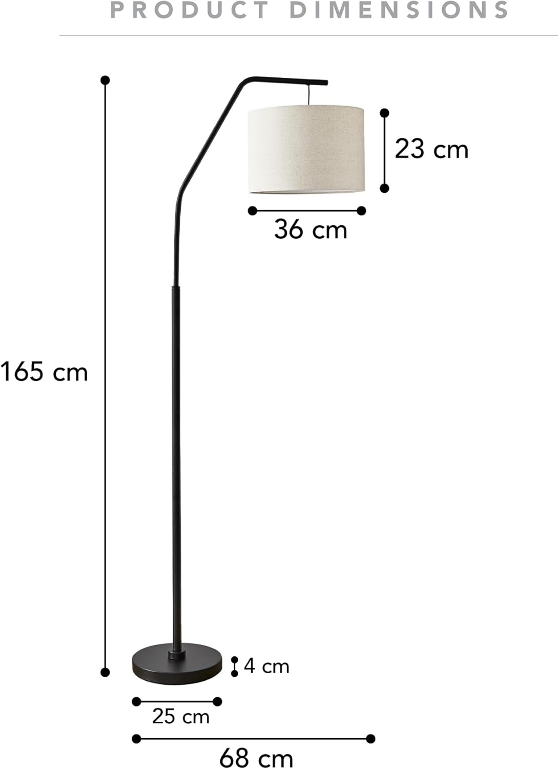 Cooper & Co. Astrid 165Cm Hanging Floor Lamp Black