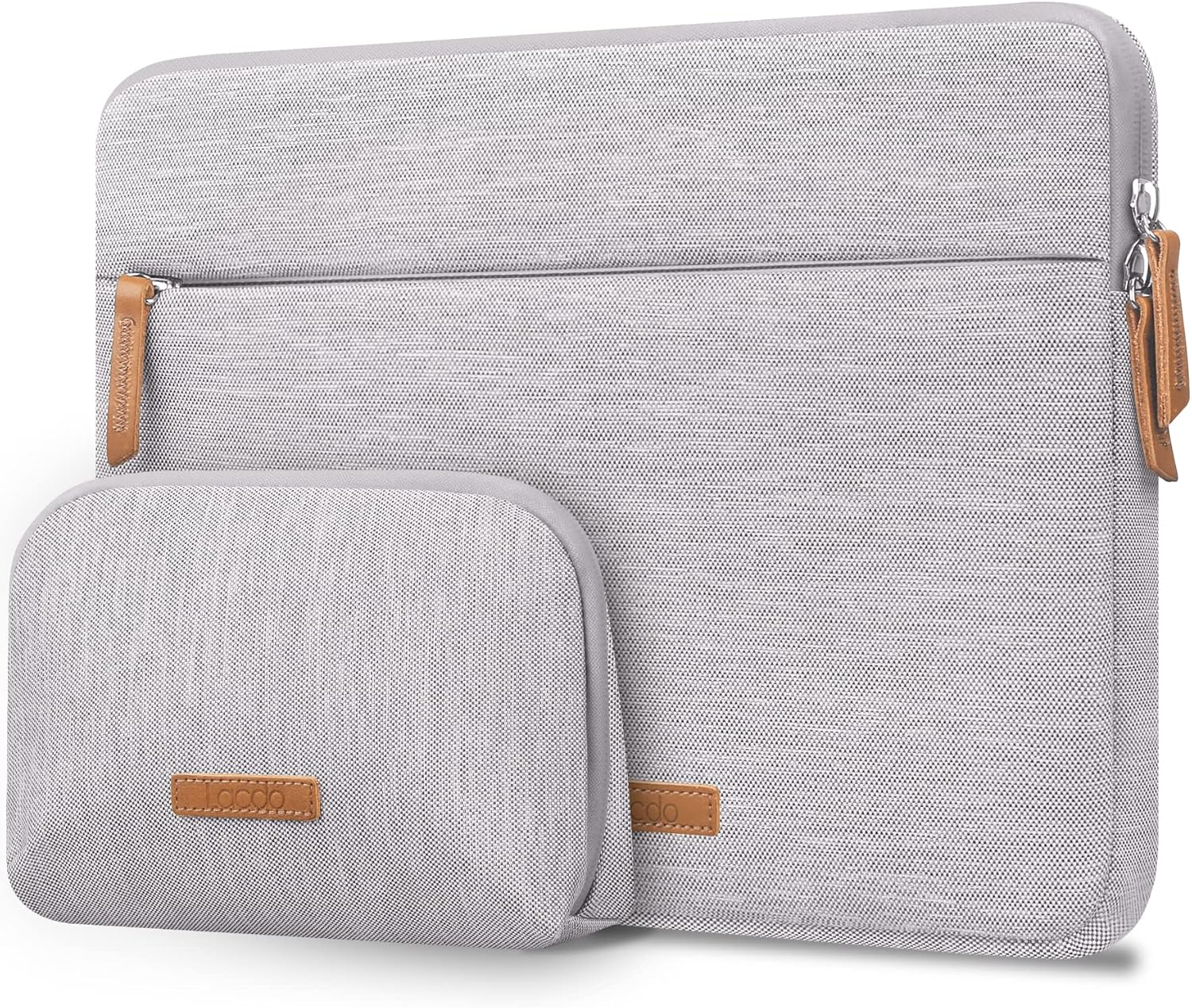 Lacdo 360&deg; Protective Laptop Sleeve Case for 15 Inch Macbook Air M4 A3241 2025, M3 A3114, M2 A2941 2024-2023, 15" Macbook Pro A1990 A1707, Dell XPS 15 plus Computer Bag with Accessory Pouch, Dark Gray